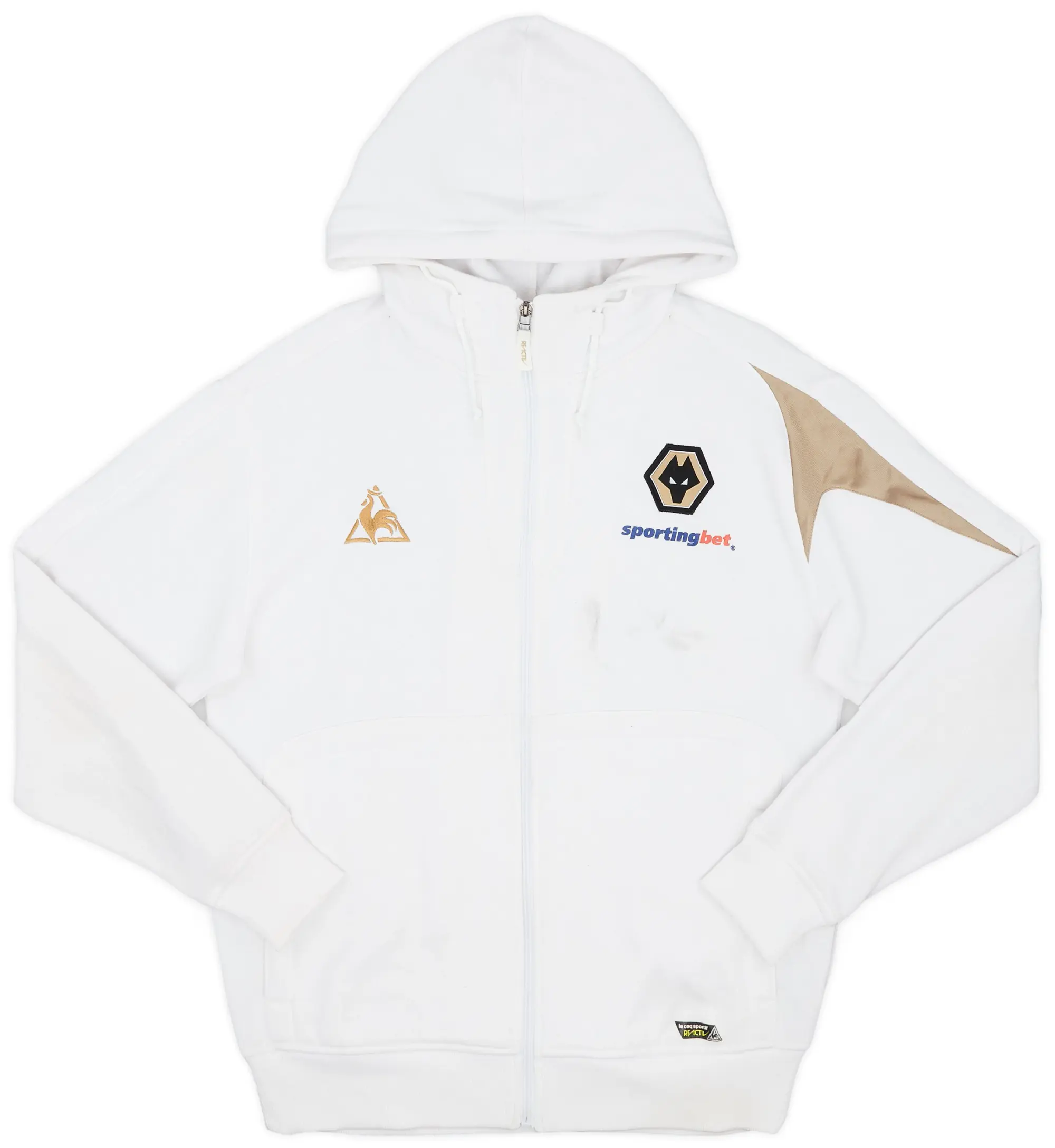 2009-10 Wolves Le Coq Sportif Zipped Hooded Top - 7/10 - (L)