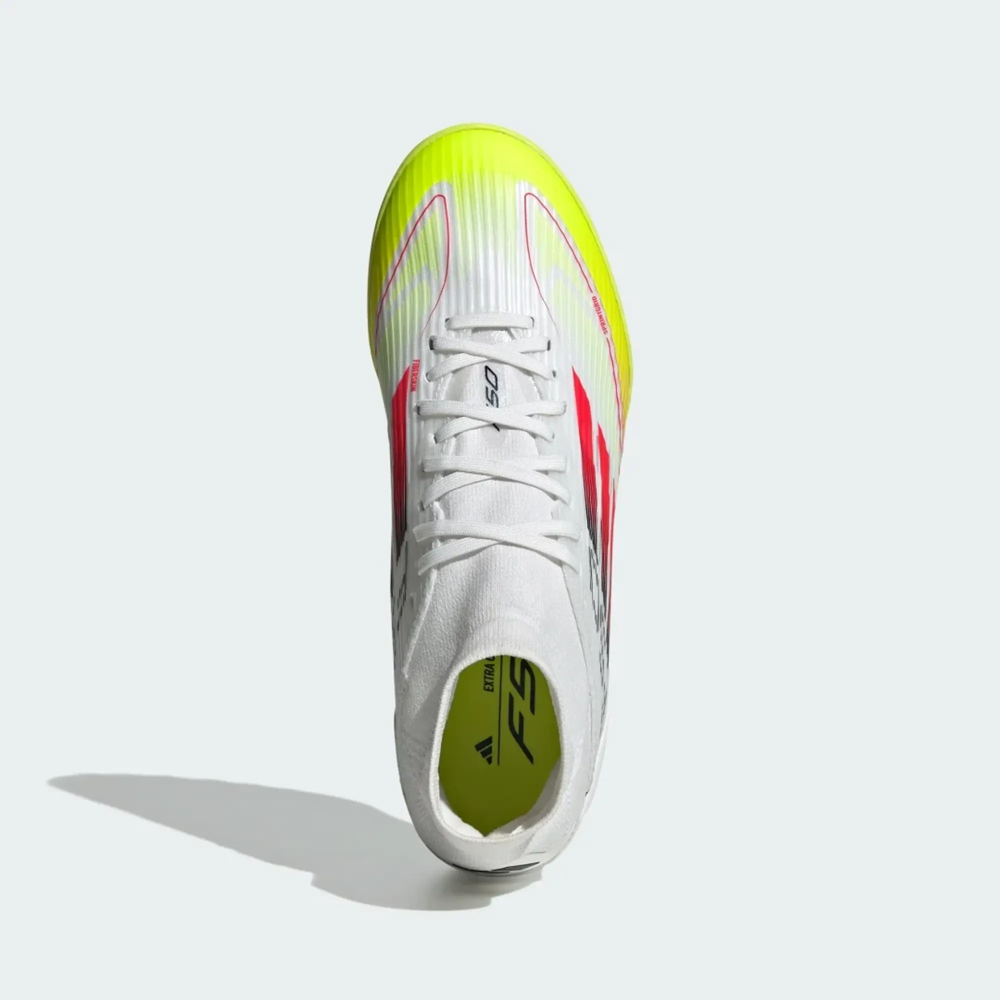 Adidas F50 League Mid Tf  - Cloud White / Lucid Red / Solar Yellow