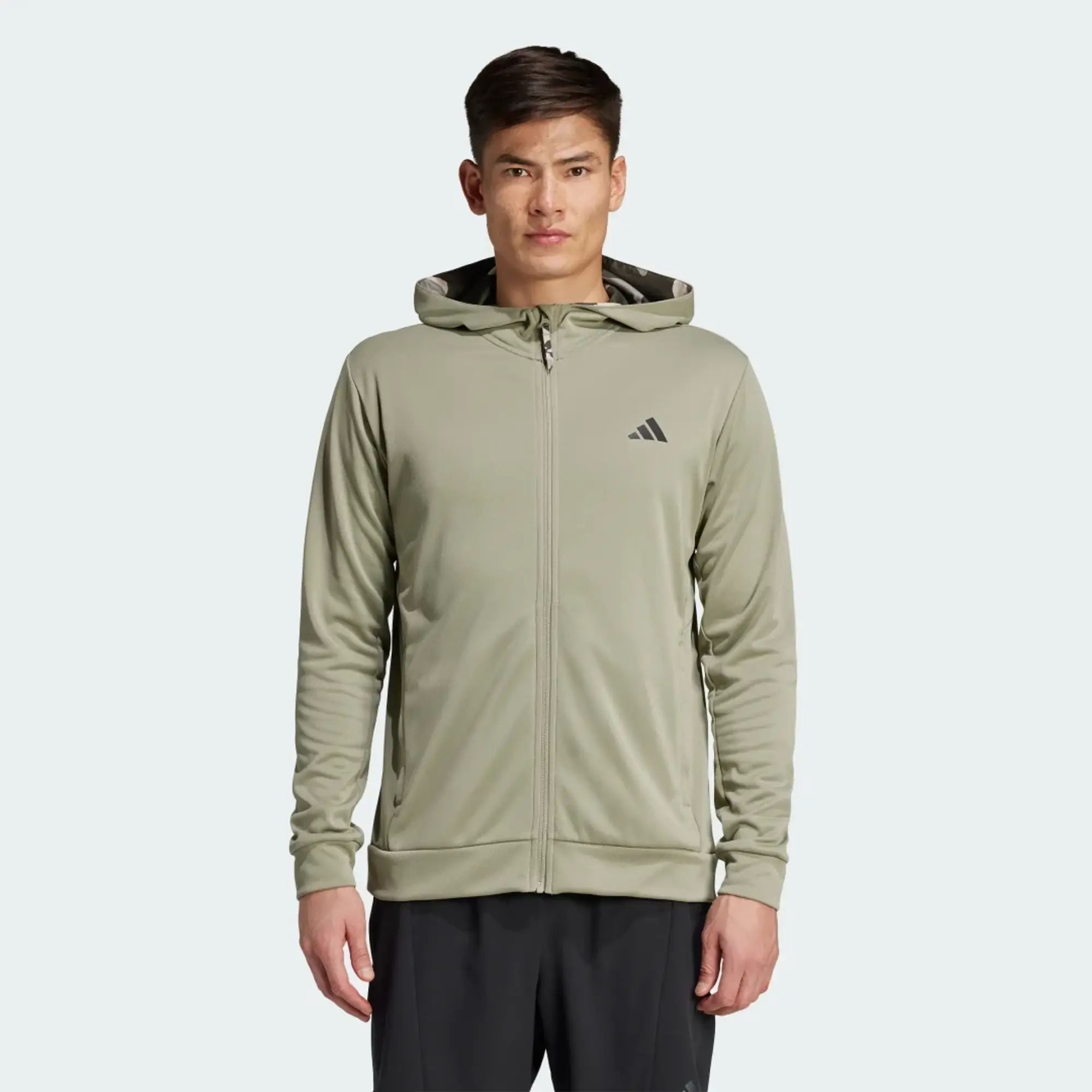 adidas Train Essentials Camo Full-Zip Hoodie