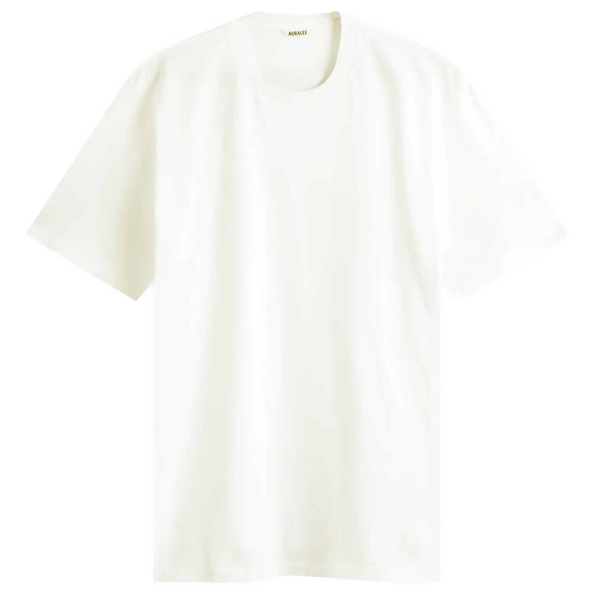 Auralee Men's Luster Plaiting T-Shirt Ivory Pistachio