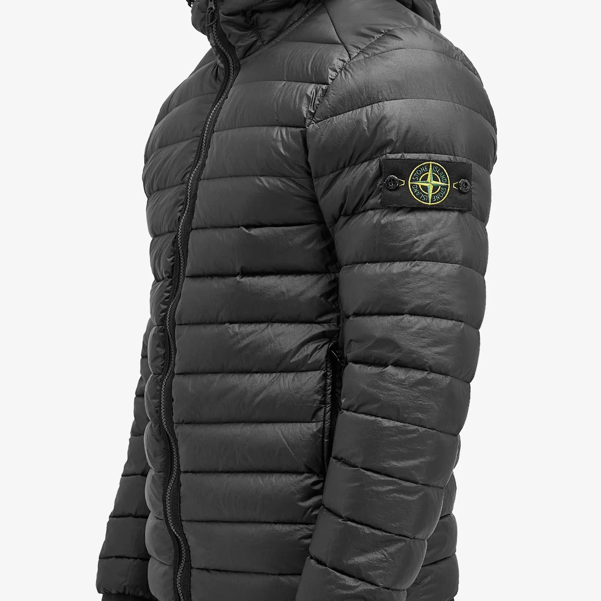 Stone Island Men's Nylon Down-TC Hooded Jacket Black