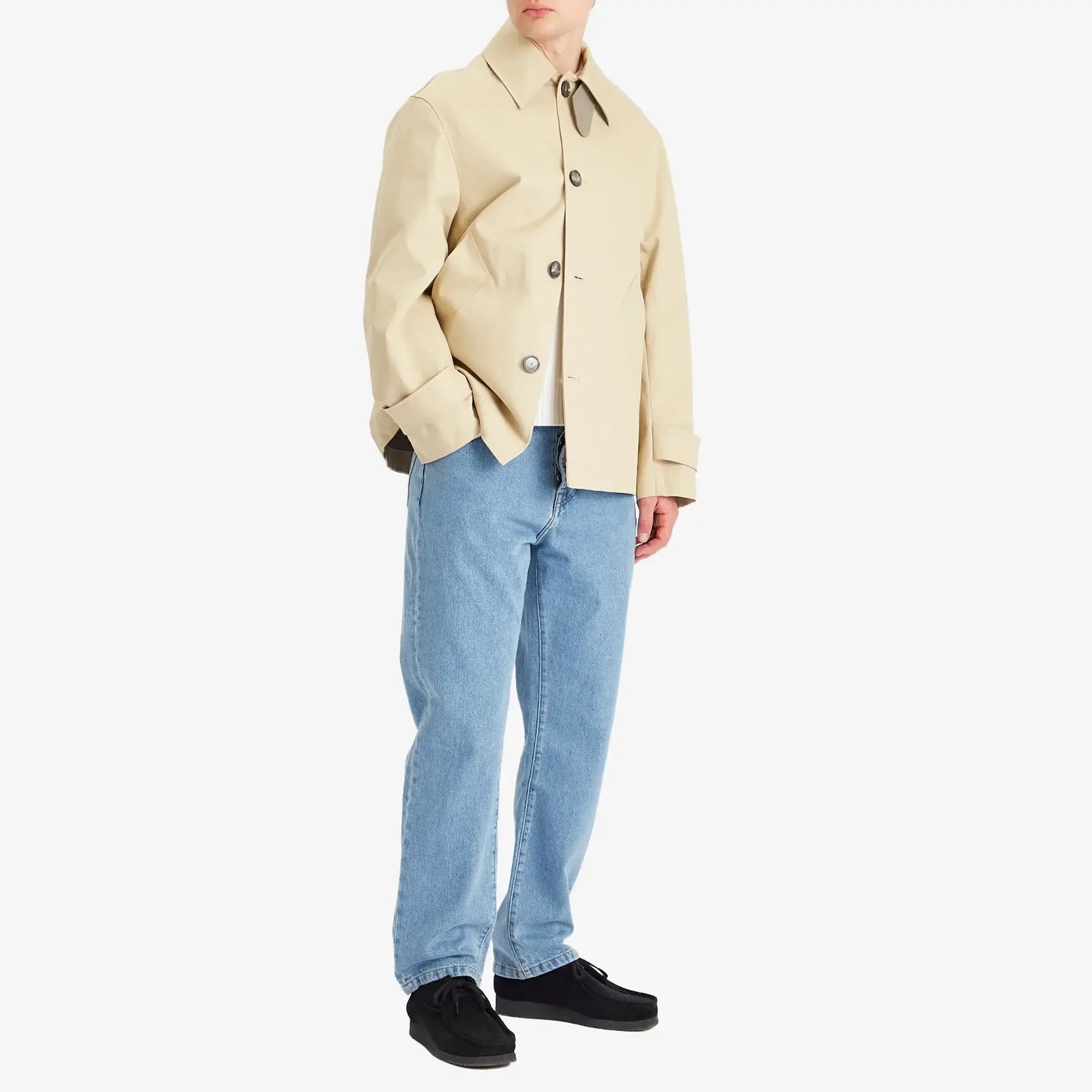 AMI Paris Men's Button Cotton Jacket Ginger/Ash