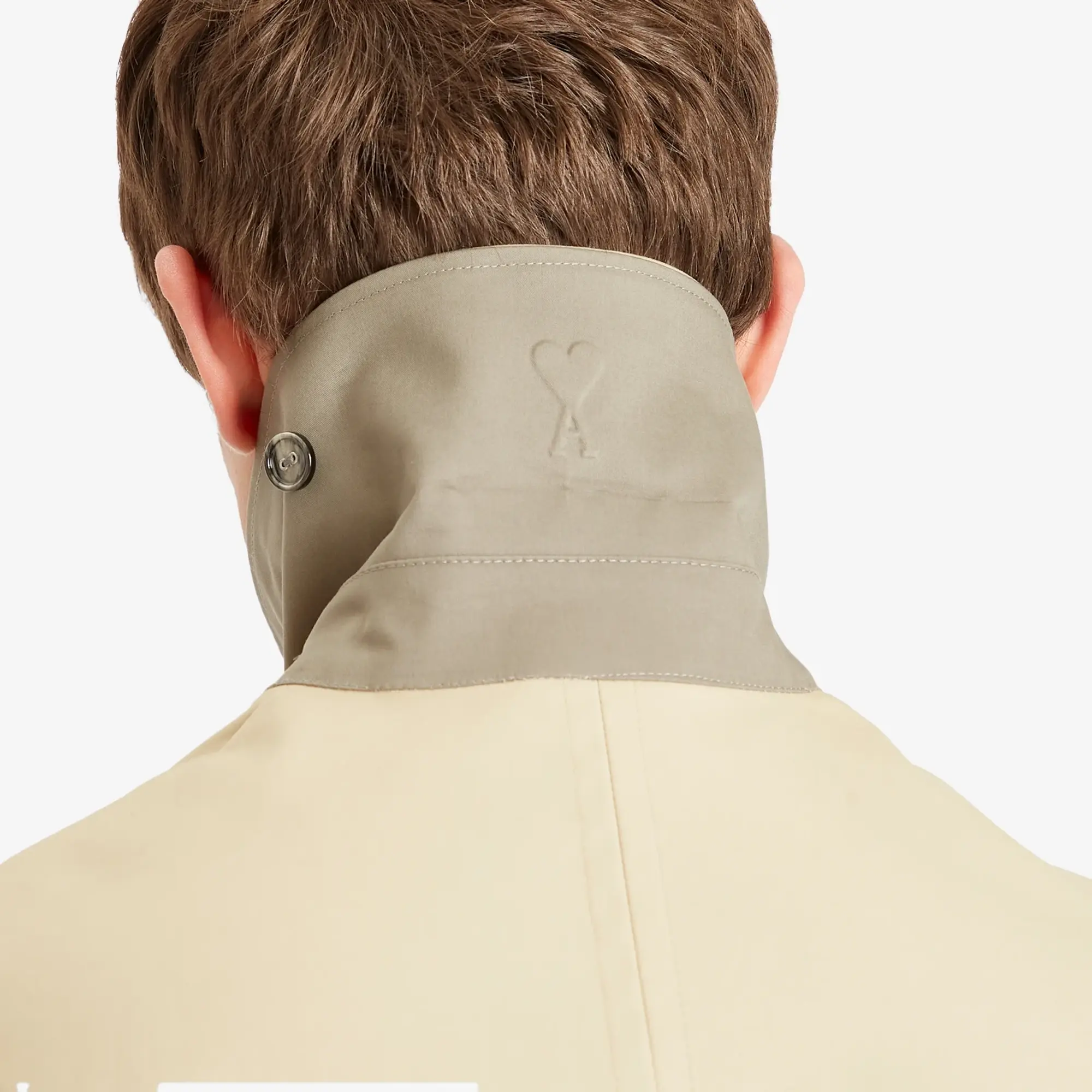 AMI Paris Men's Button Cotton Jacket Ginger/Ash