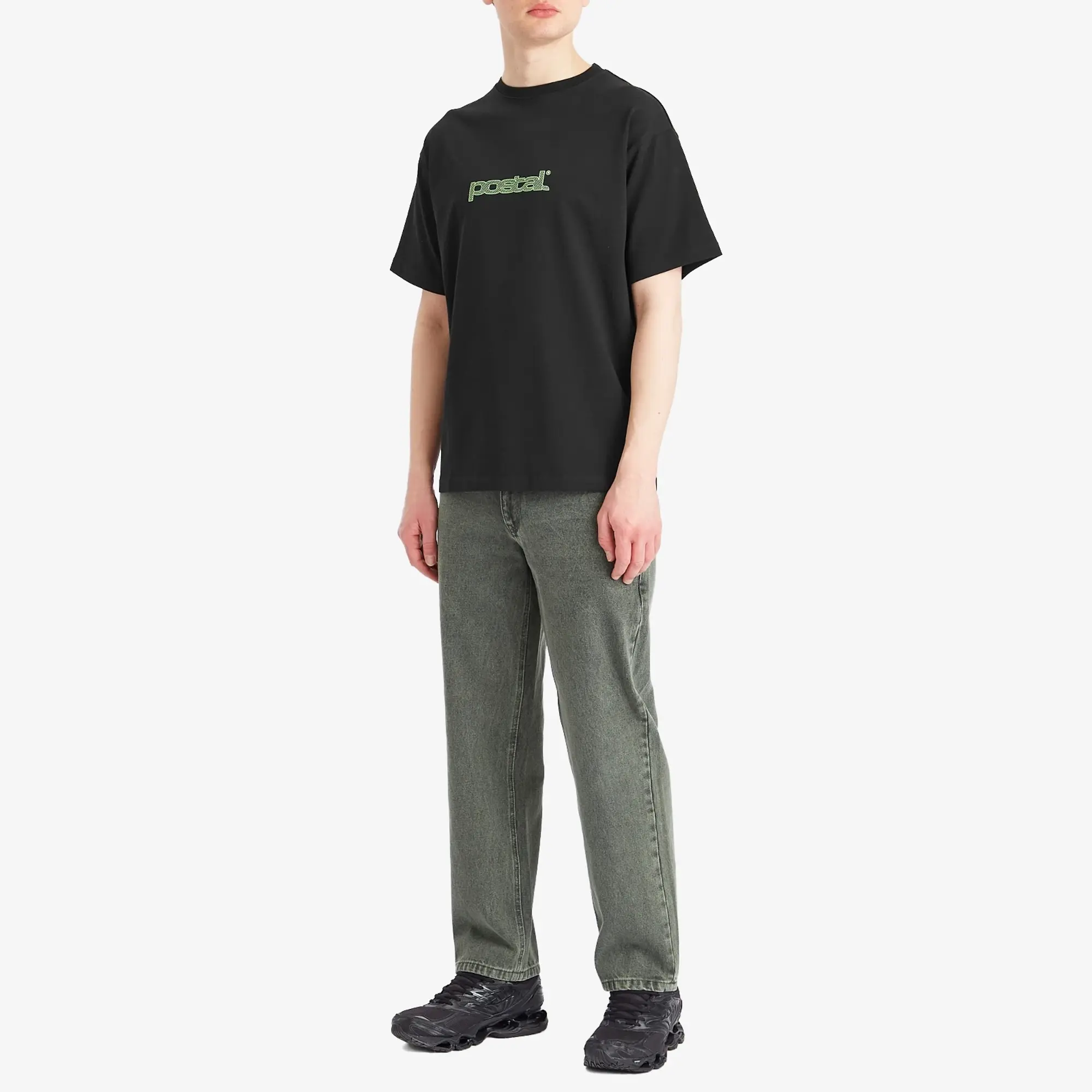 POSTAL Men's Polka Dot logo T-Shirt Black