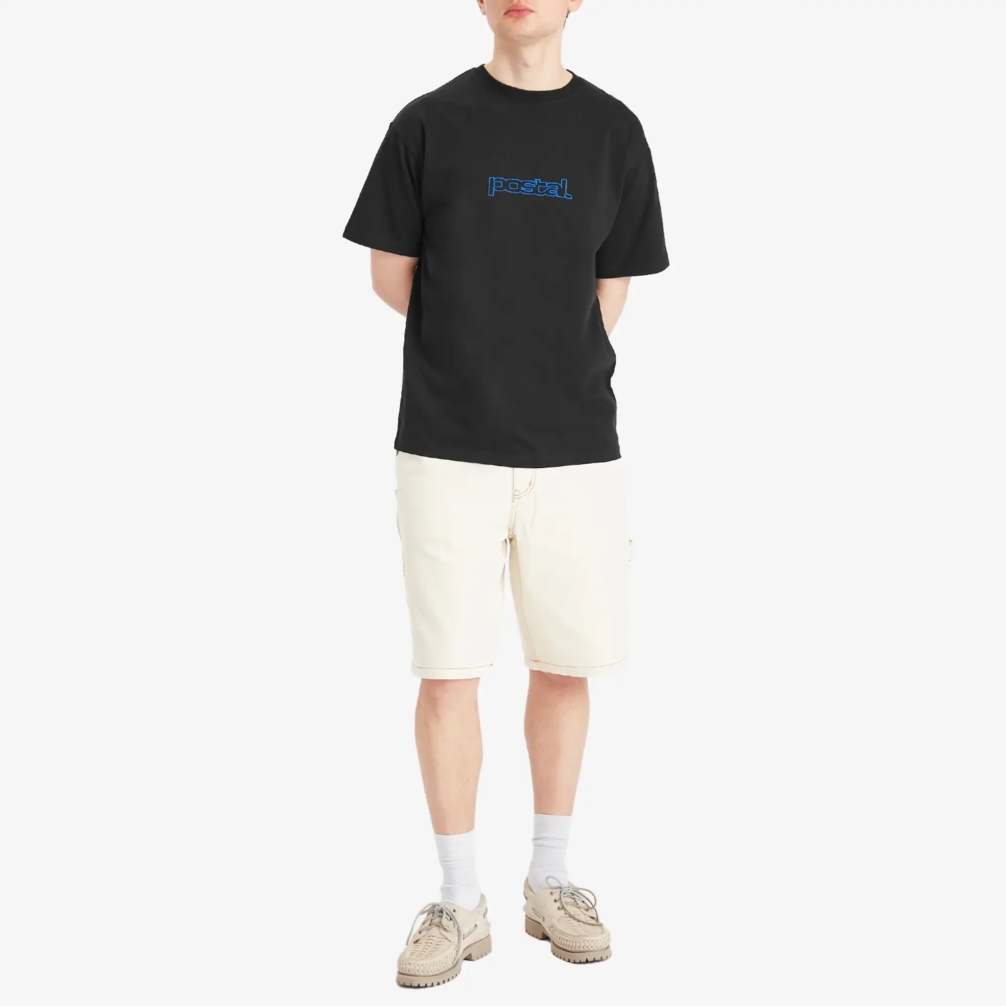 POSTAL Men's Outline Logo T-Shirt Black