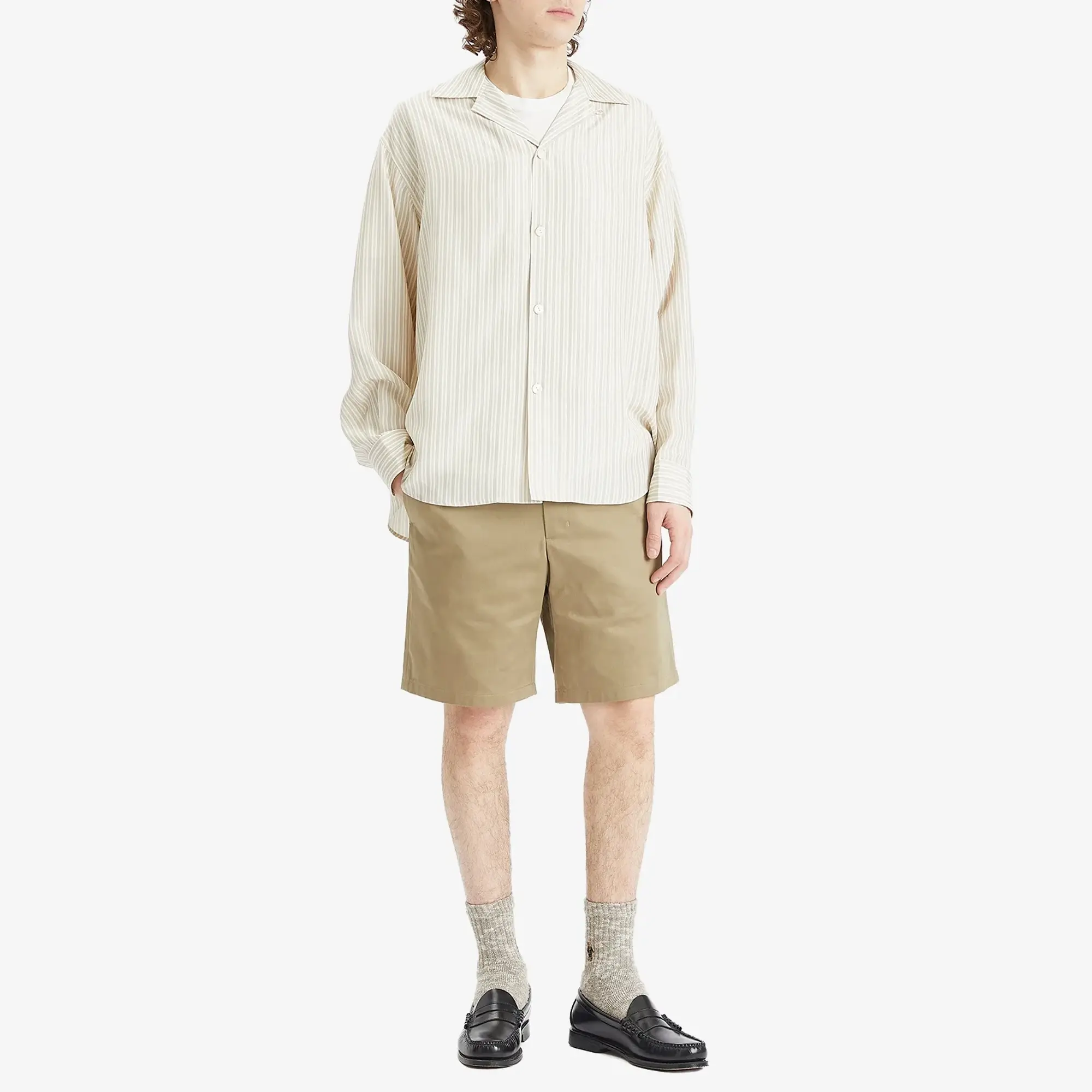 AMI Paris Men's Elasticated Waist Cotton Shorts Laurel