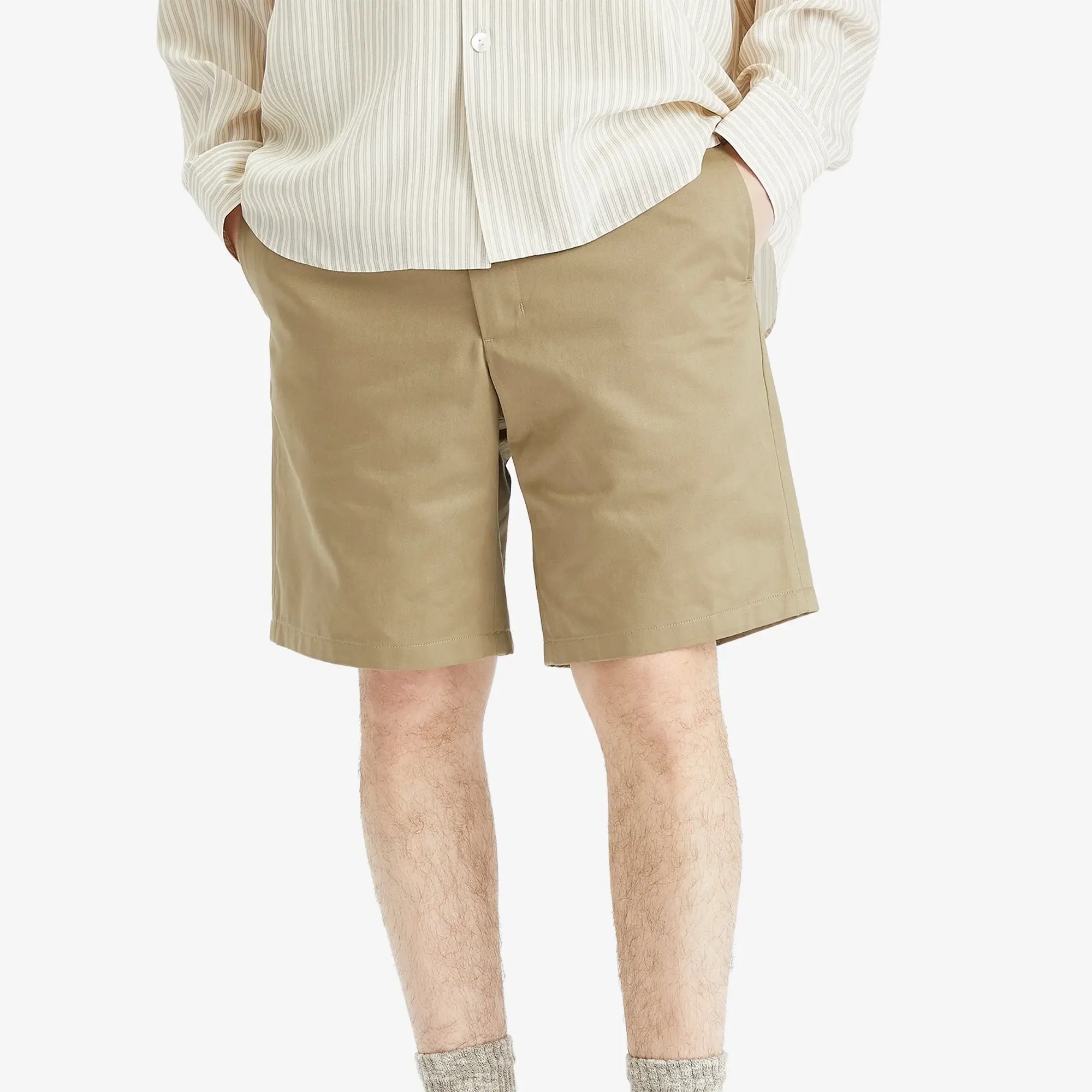 AMI Paris Men's Elasticated Waist Cotton Shorts Laurel