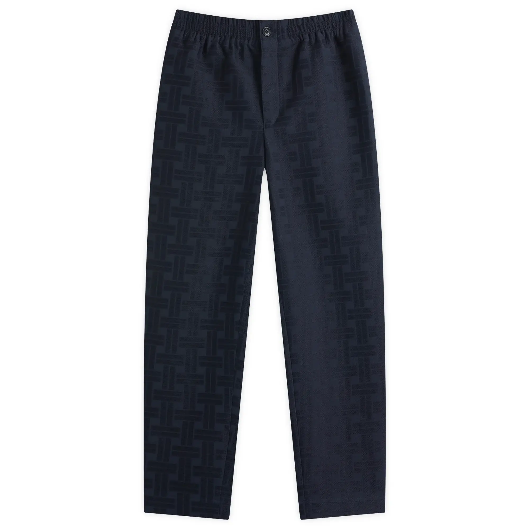 Kenzo Men's Weave Tapered Leg Trousers Blue Black