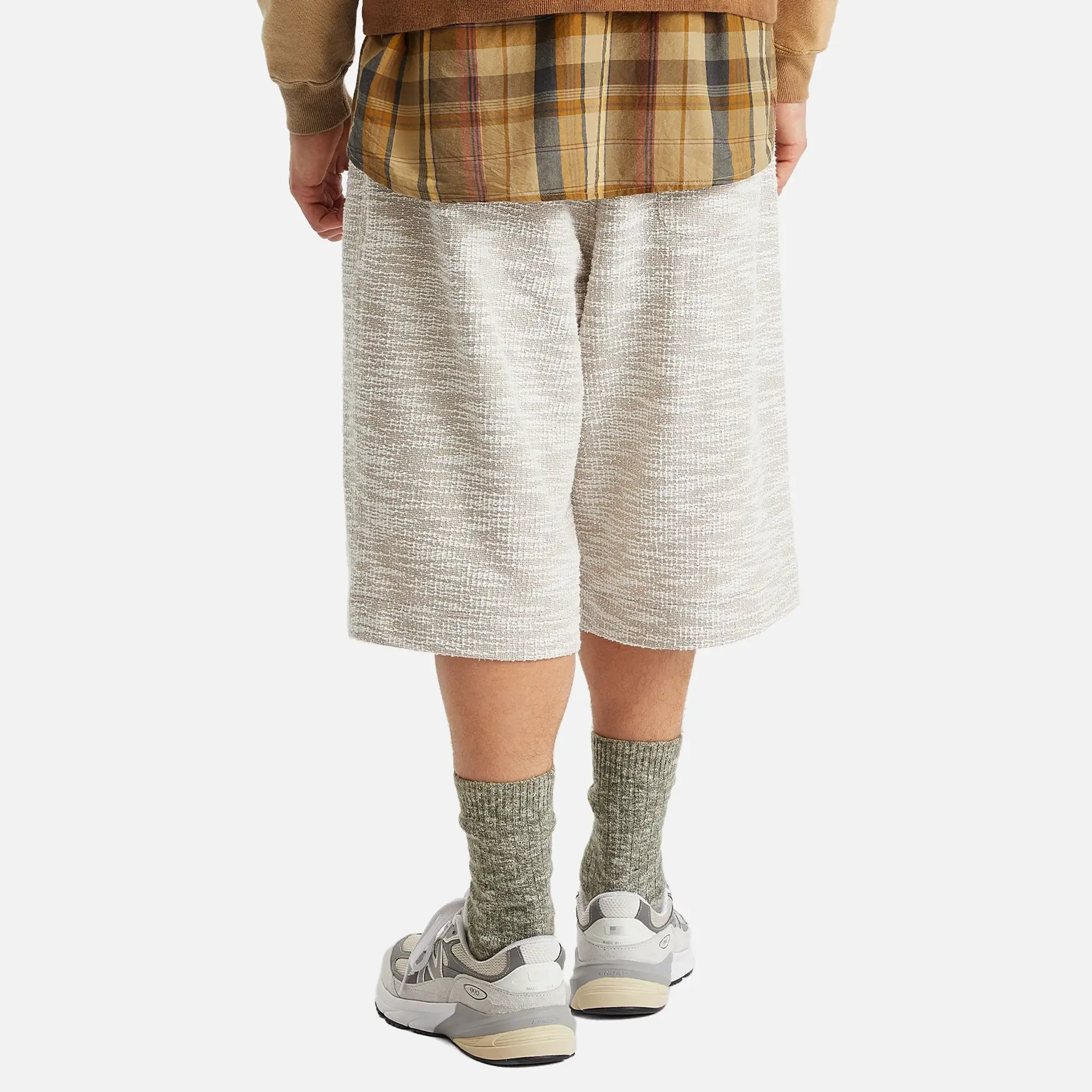 Merely Made Men's Jacquard Wide Shorts Beige