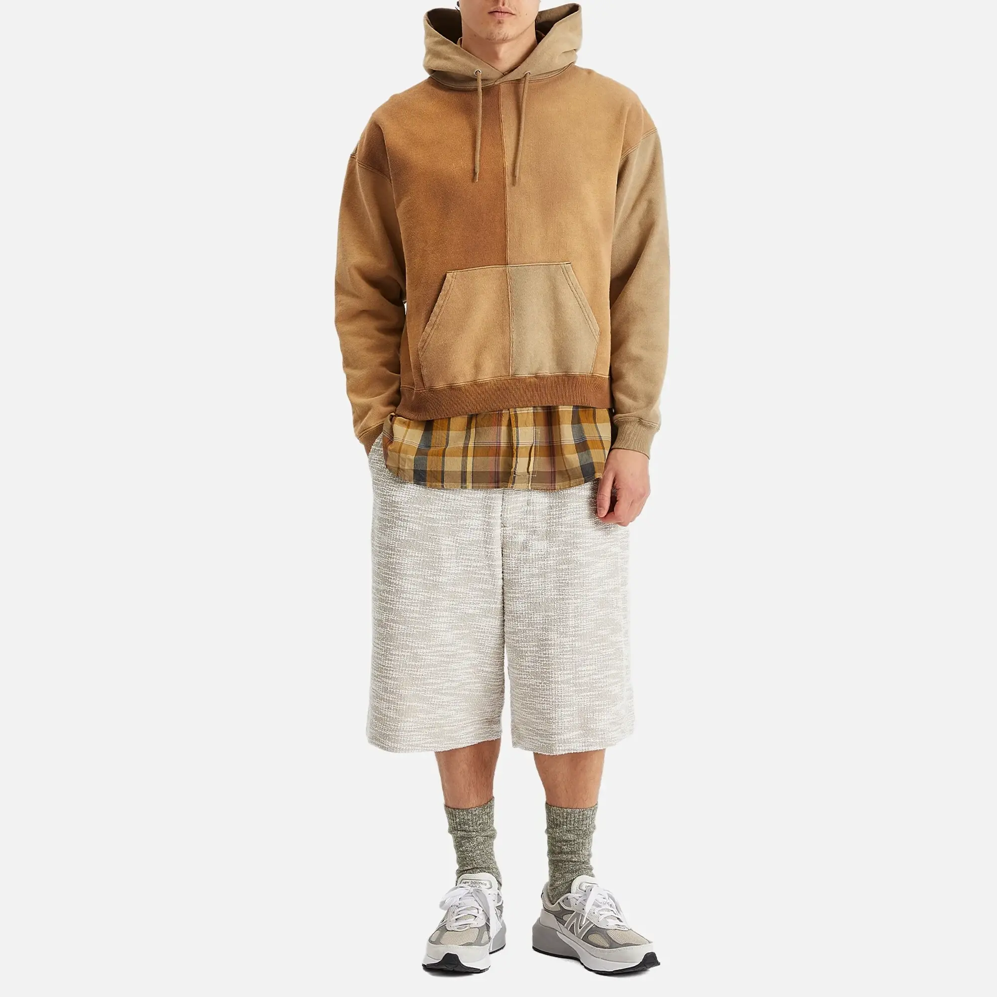 Merely Made Men's Jacquard Wide Shorts Beige