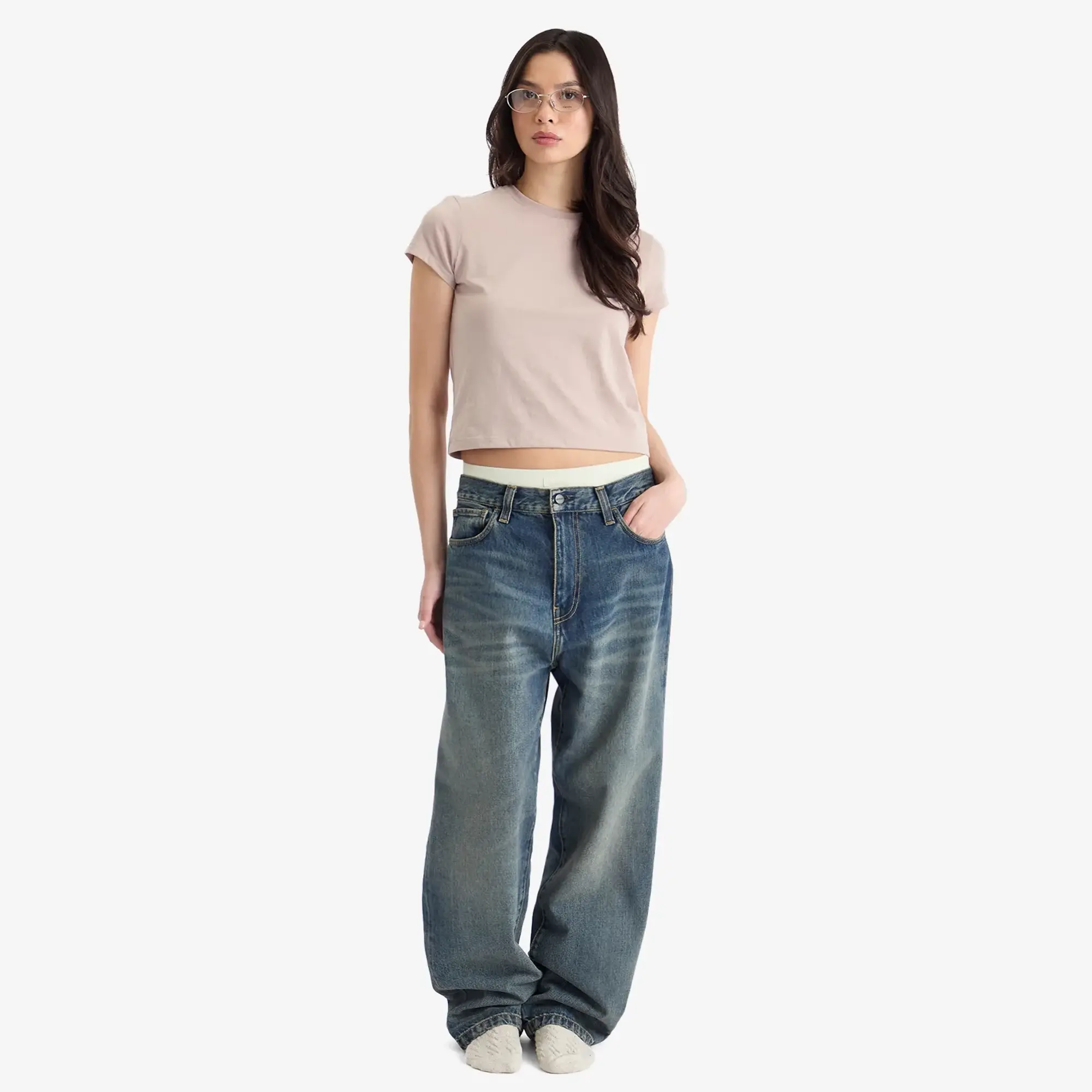 SKIMS Women's Relaxed Tees Shrunken T-Shirt Fawn