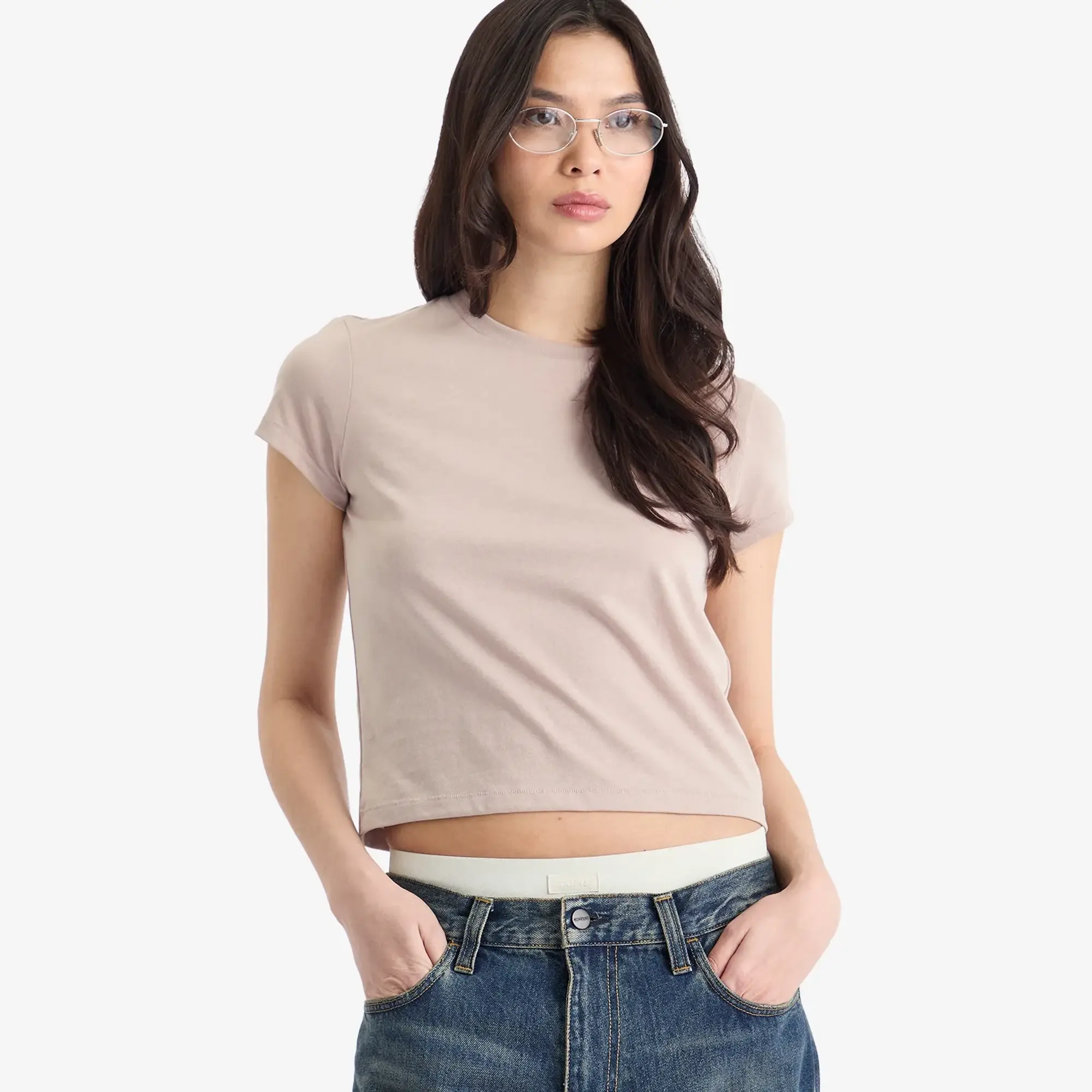 SKIMS Women's Relaxed Tees Shrunken T-Shirt Fawn