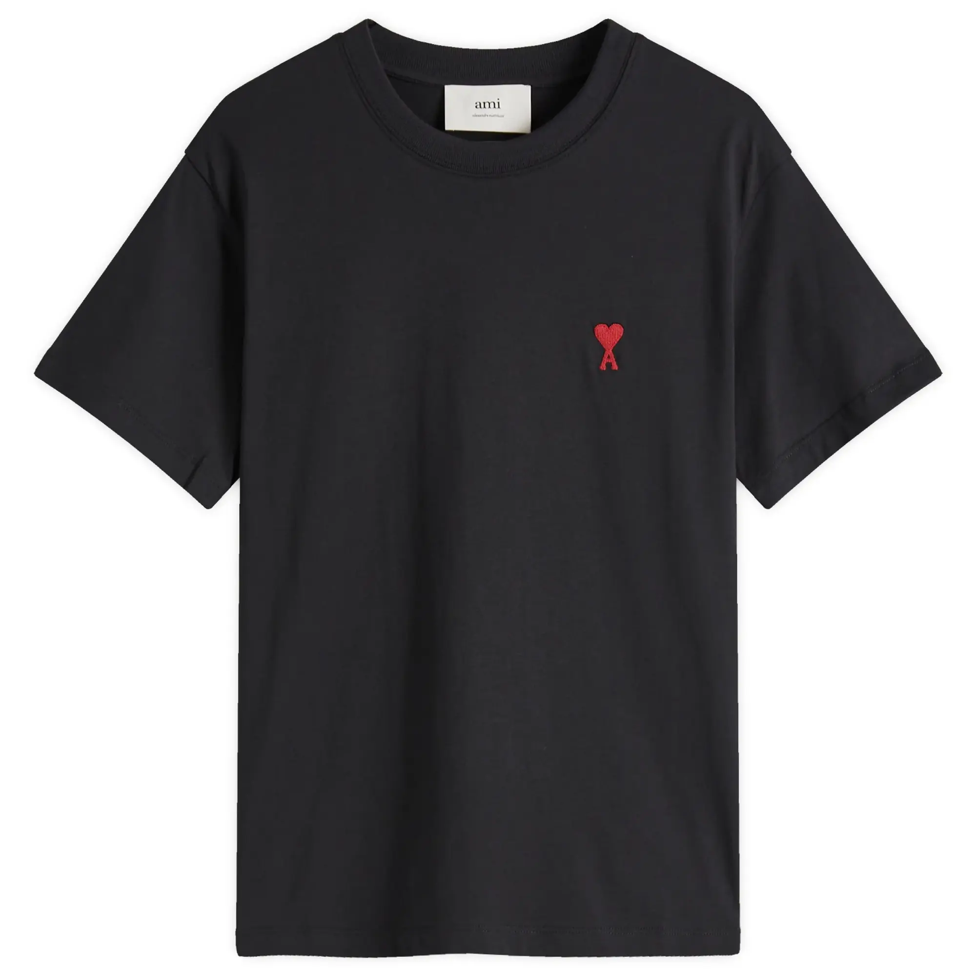 AMI Paris Men's Small Red ADC Classic T-Shirt Black