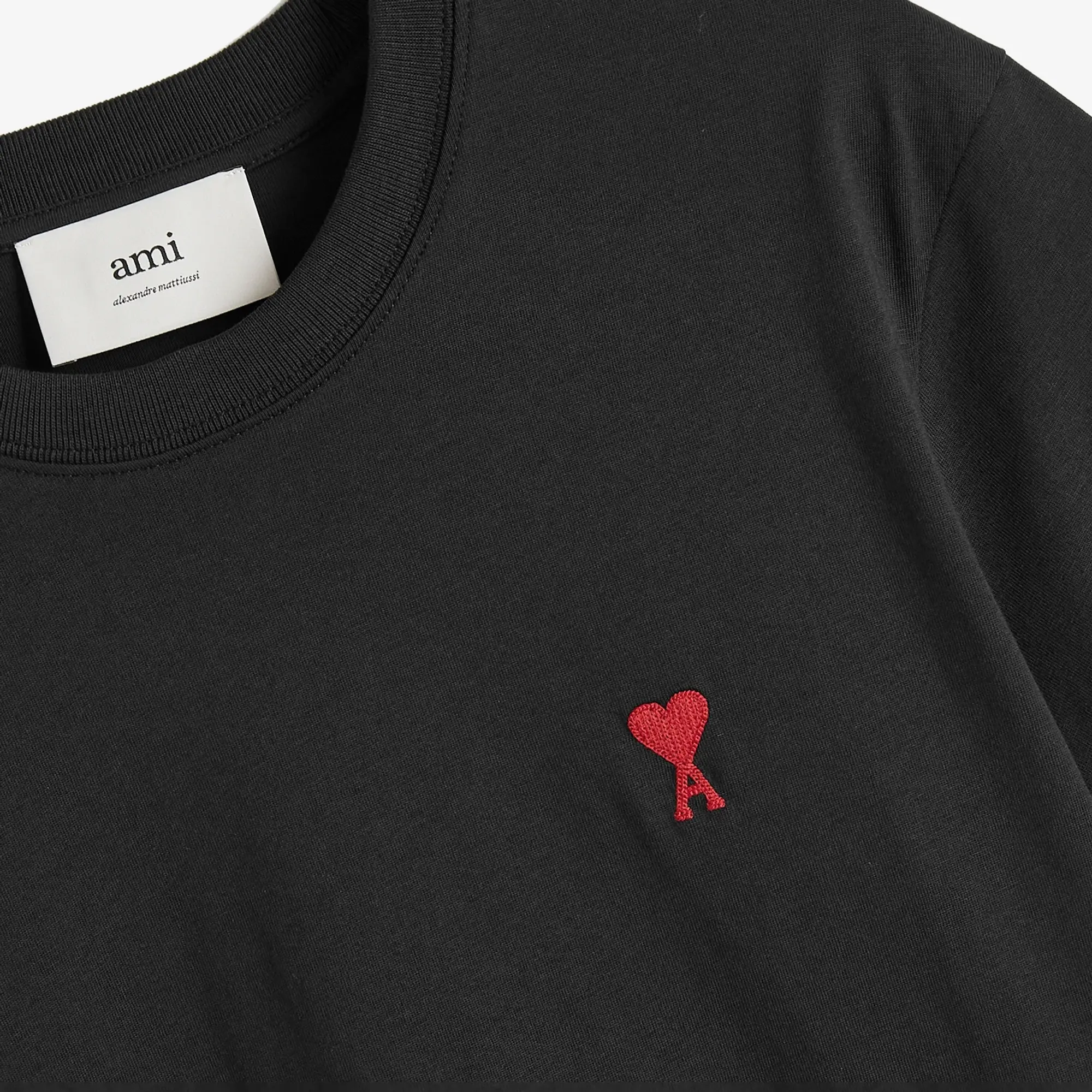 AMI Paris Men's Small Red ADC Classic T-Shirt Black