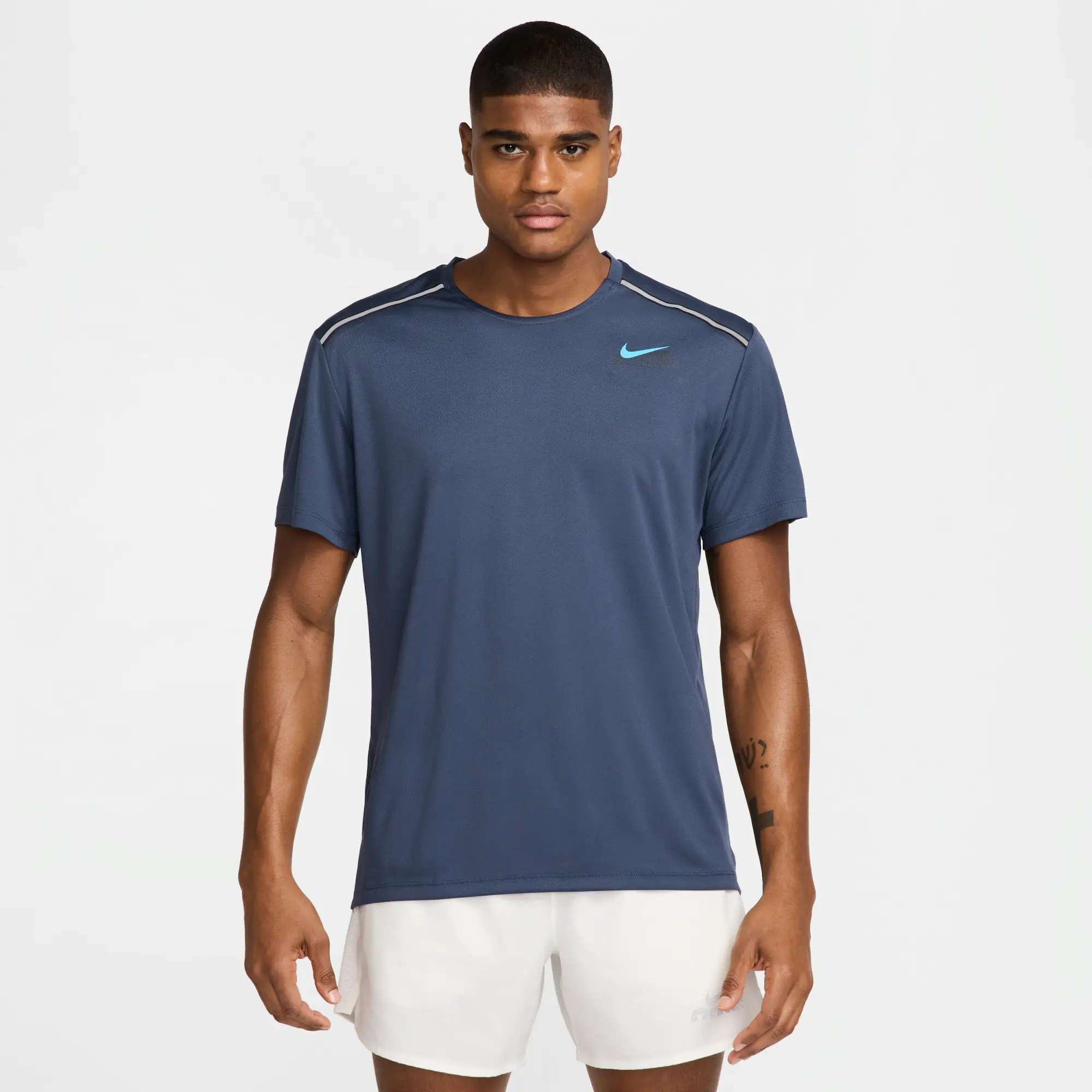 Nike Miler Graphic T-Shirt - Blue - Mens