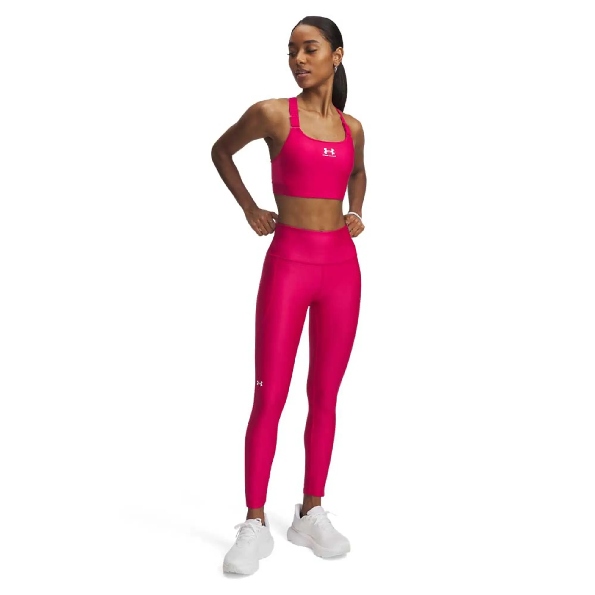 Under Armour Women's Tech Ankle Leggings - Shaded Fuchsia/White - XS - Pink