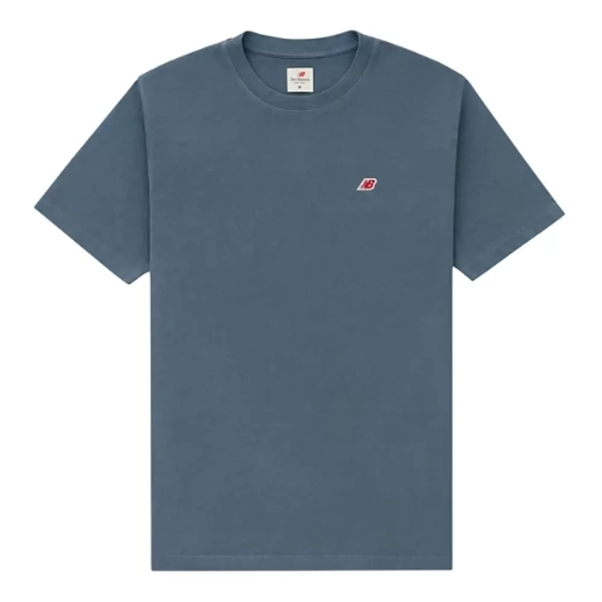 New Balance Men's Made in USA Seasonal Core Short Sleeve T-Shirt in Grey Cotton Jersey