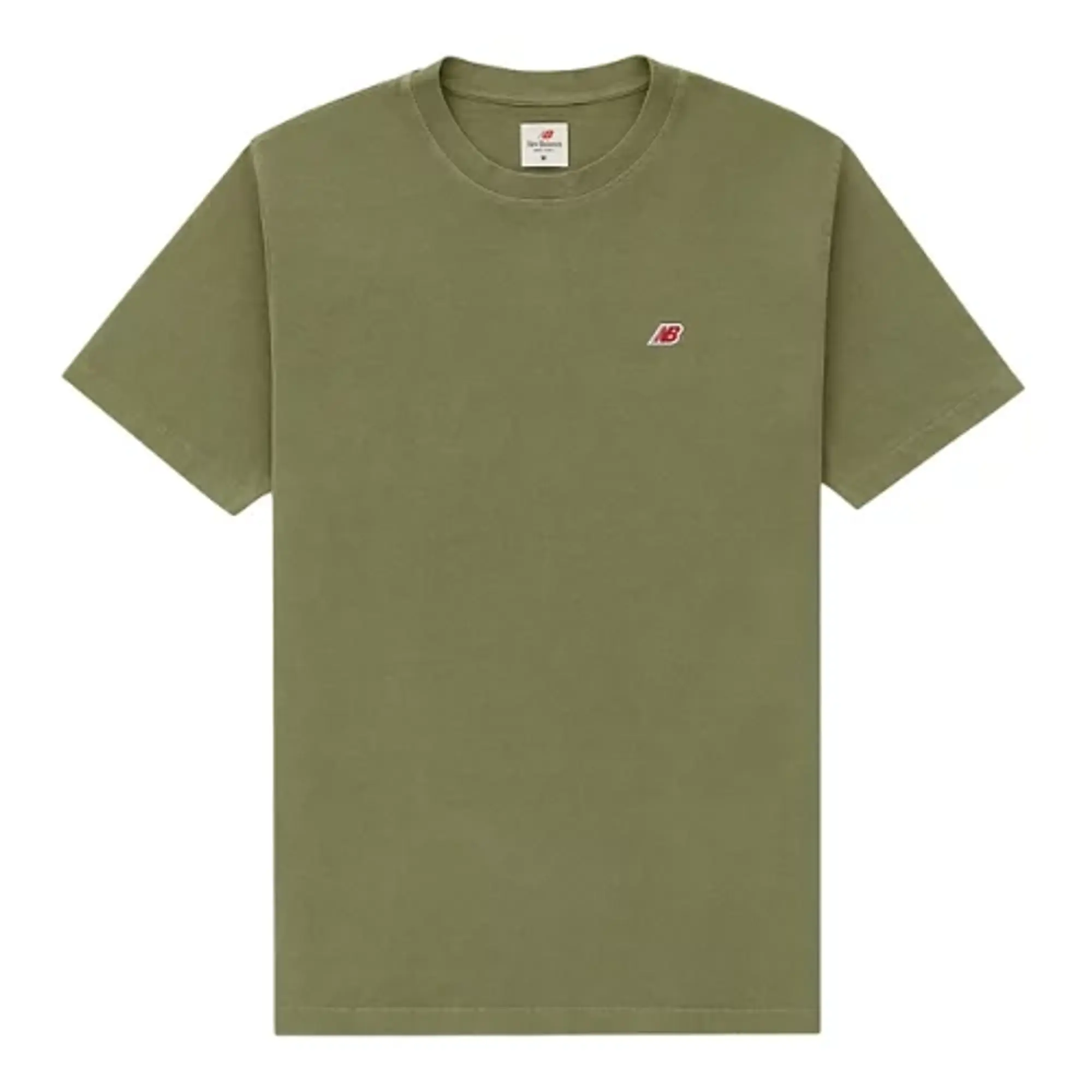 New Balance Men's Made in USA Seasonal Core Short Sleeve T-Shirt in Green Cotton Jersey