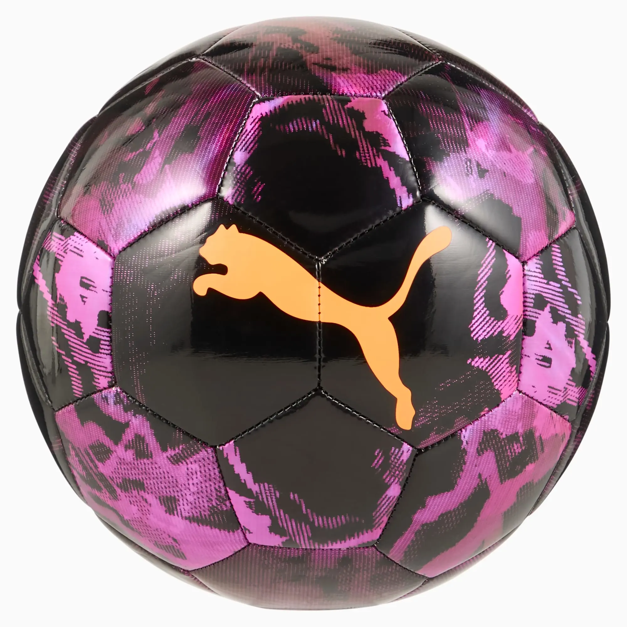 PUMA Cup Graphic Ball, Pure Magenta/Black/Heat Fire