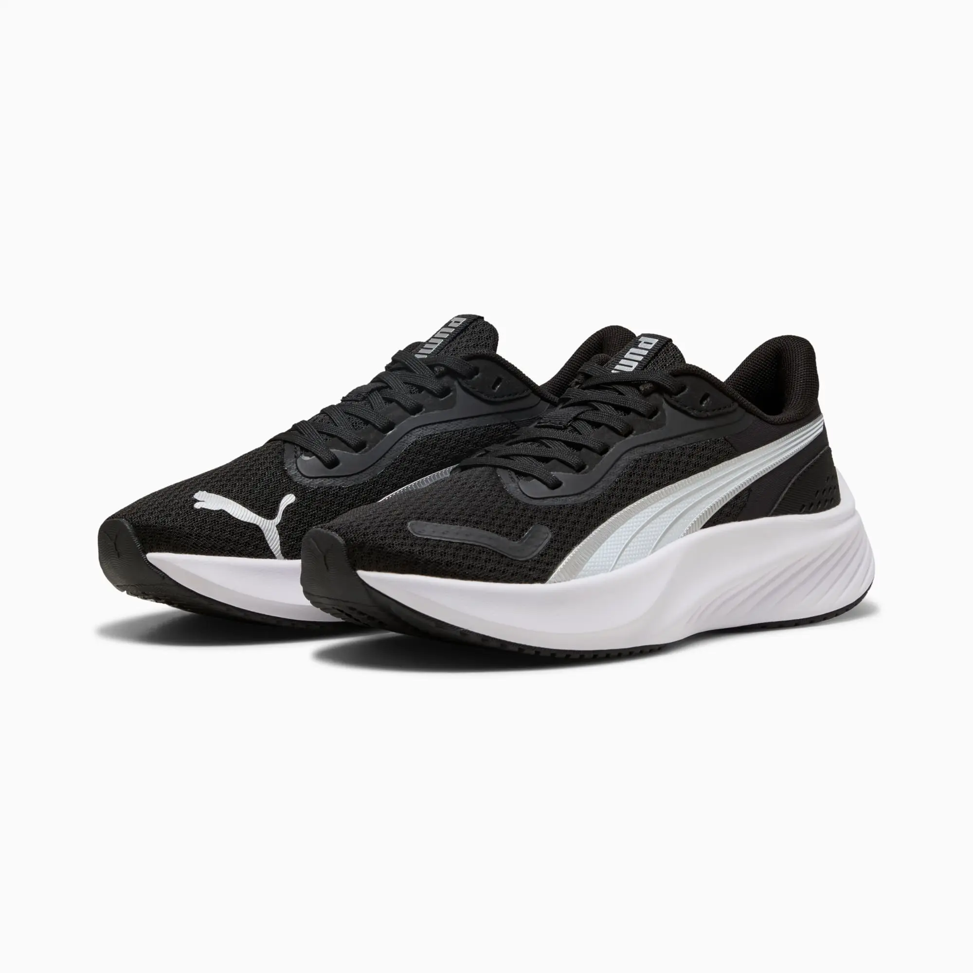 PUMA Kids' Pounce Lite Trainers, Black/White