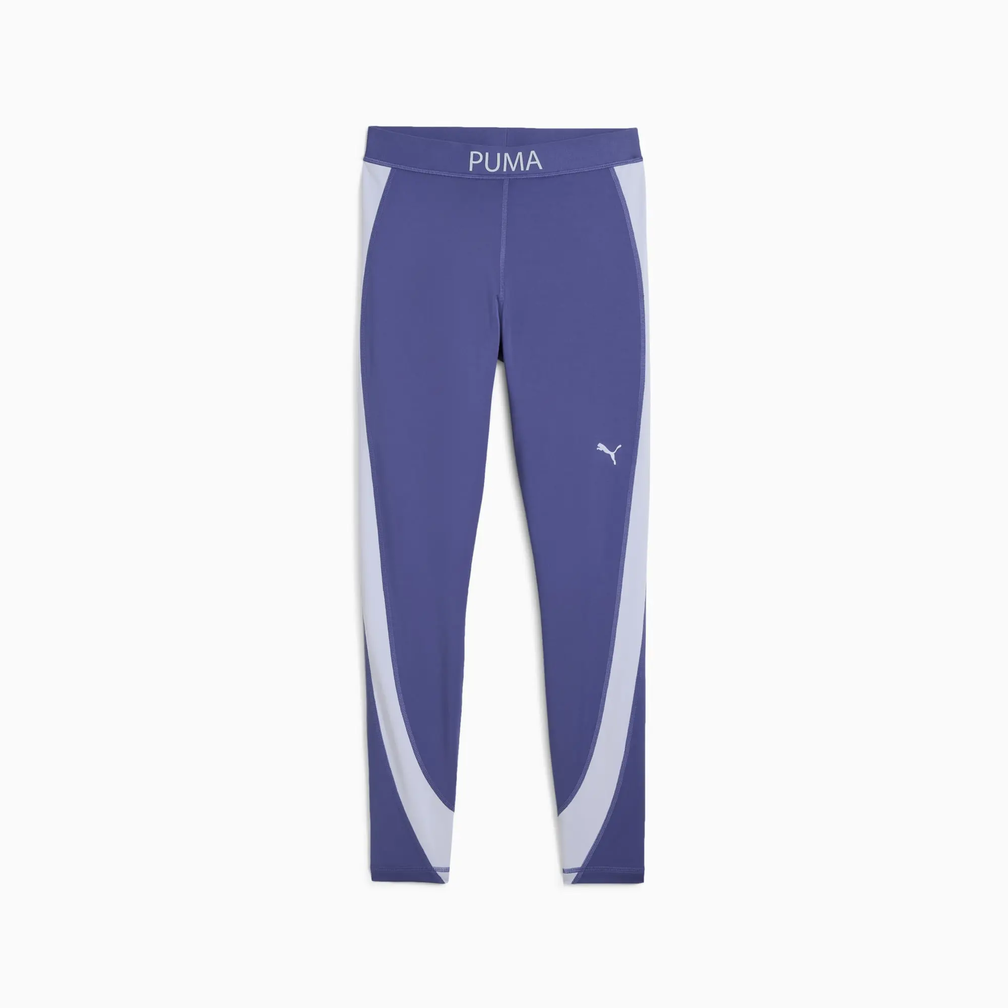 PUMA Strong High-Waisted 7/8 Colour Block Tights Women, Blue Crystal