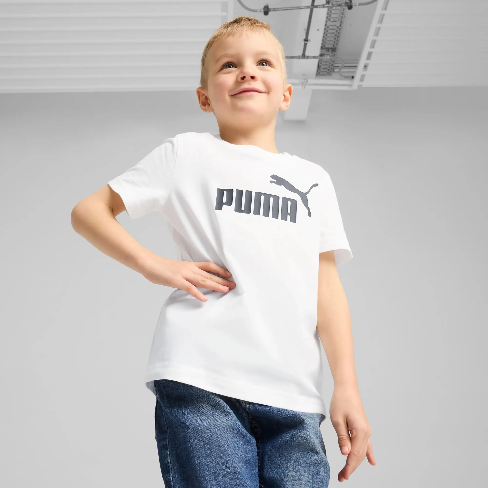 PUMA Ess No. 1 Logo T-Shirt Kids, White