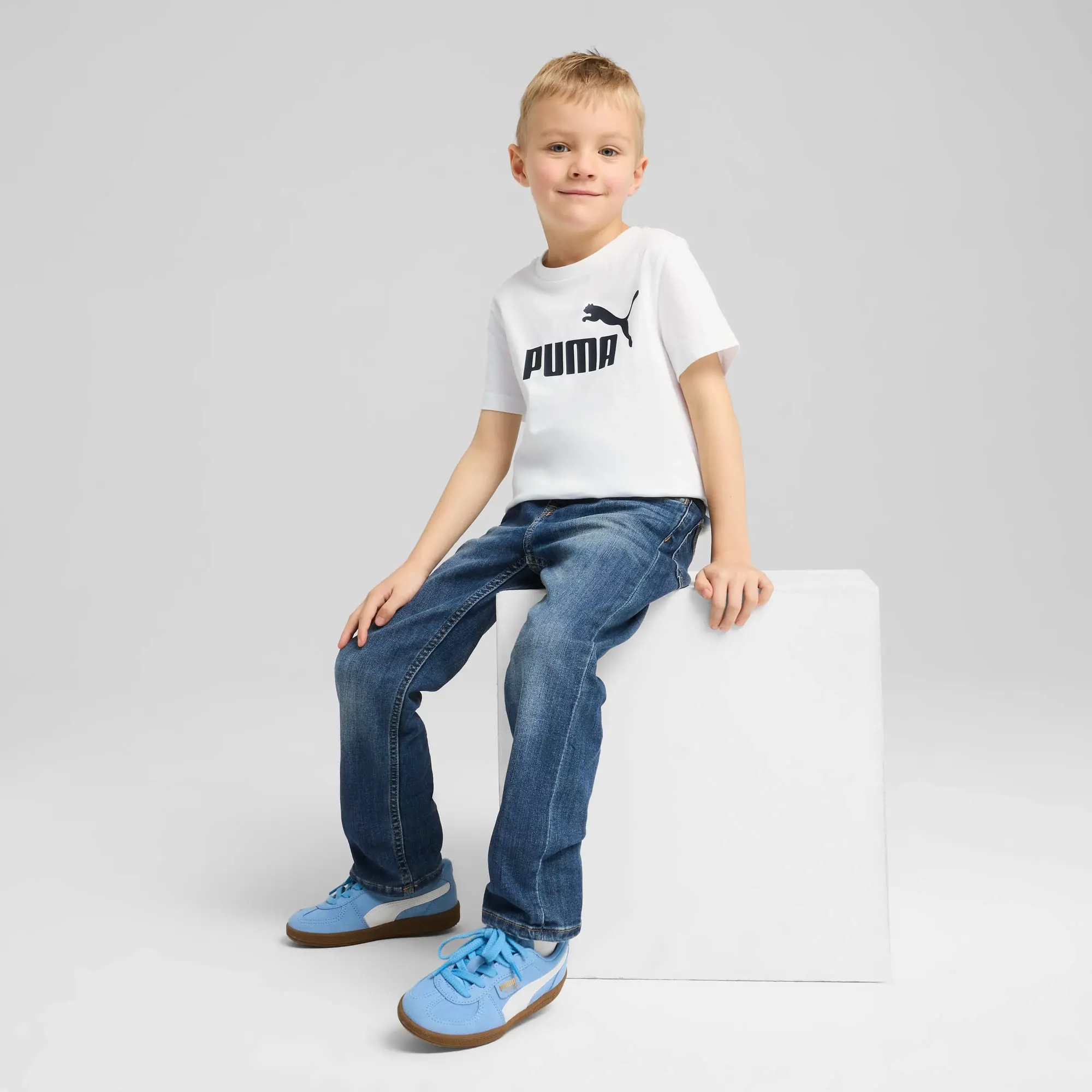 PUMA Ess No. 1 Logo T-Shirt Kids, White