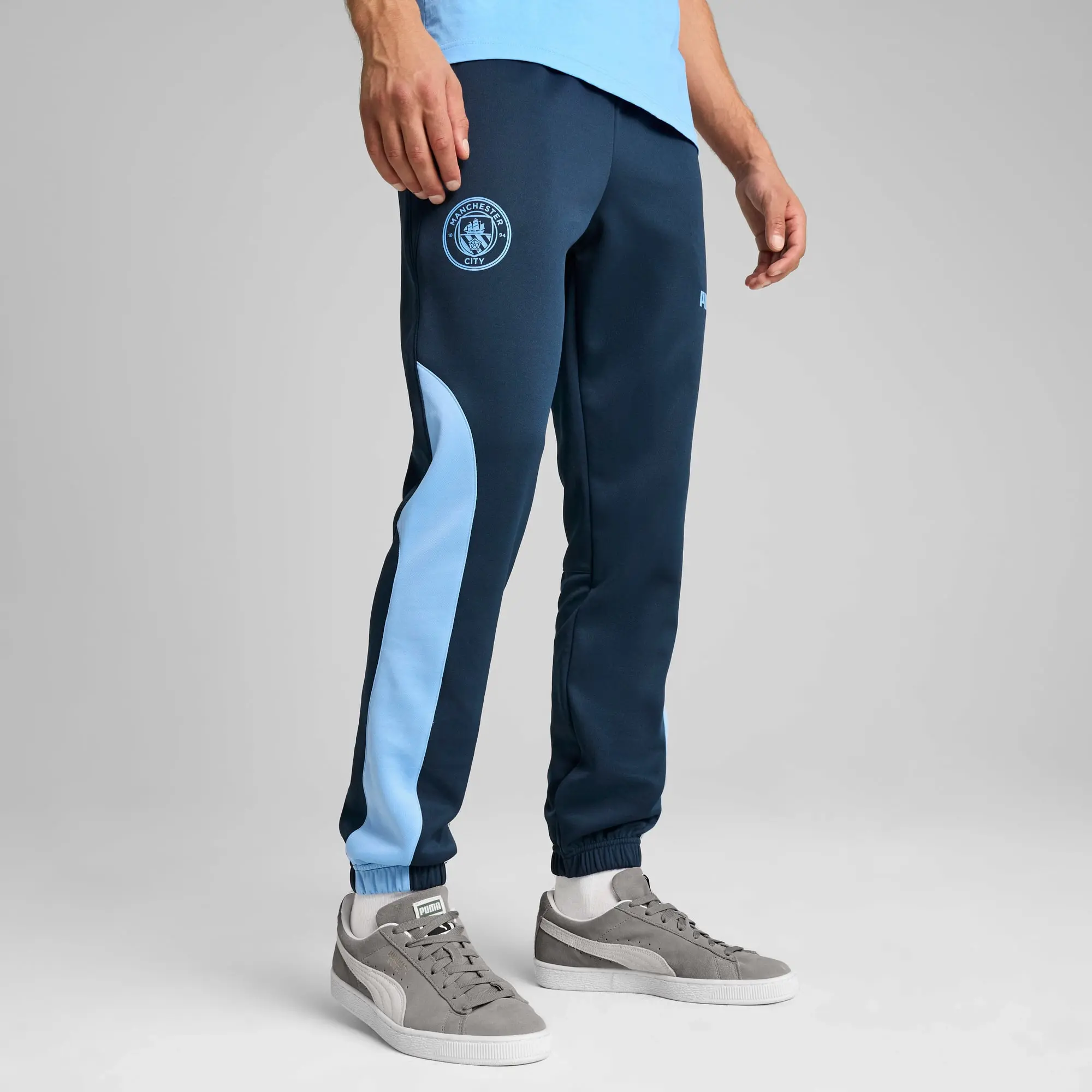 PUMA Manchester City Ftblnrgy+ Pants Men, Marine Blue/Blazing Blue