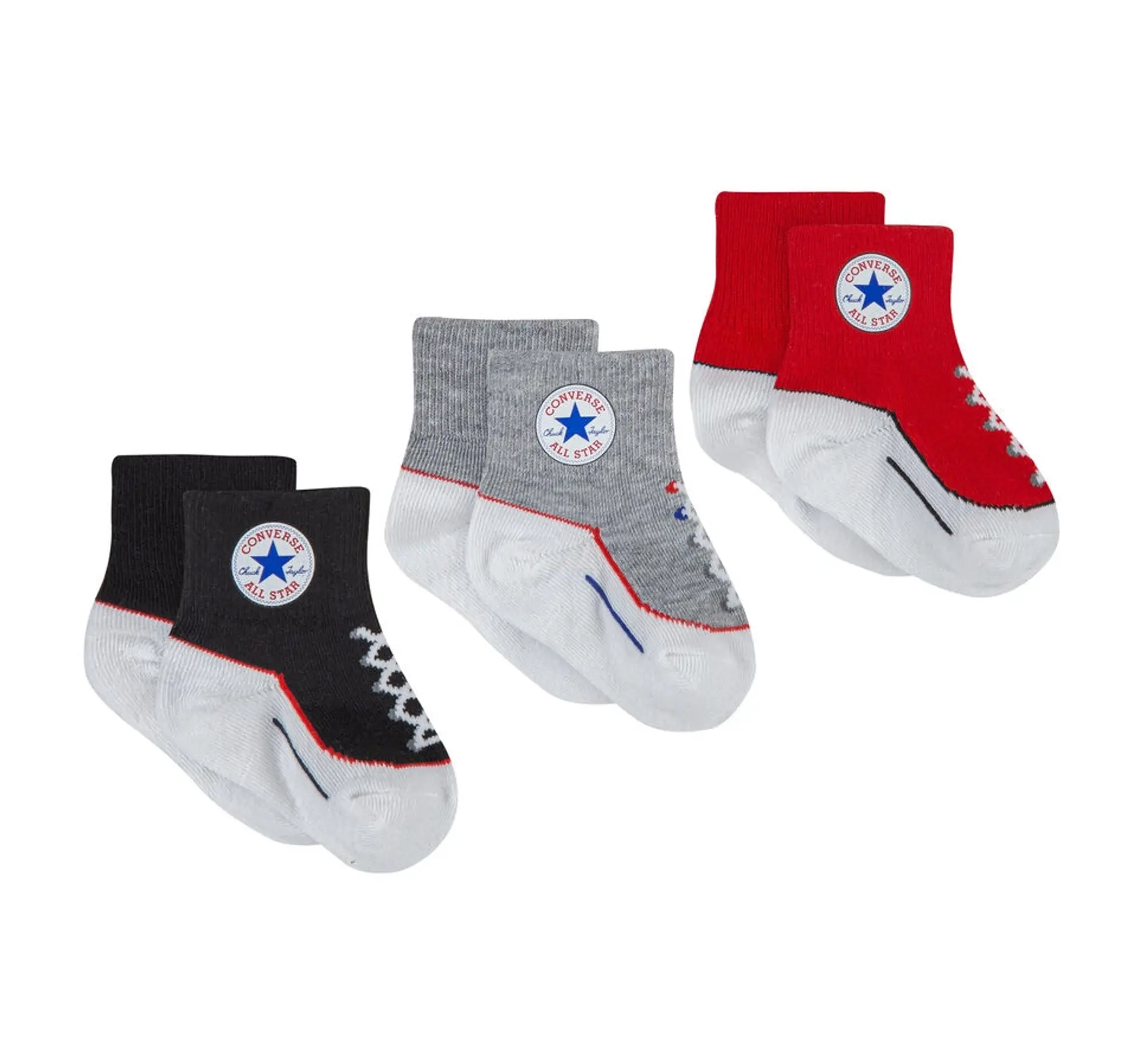 Converse 3-Pack Chuck Taylor Quarter Socks 12-24M - Black