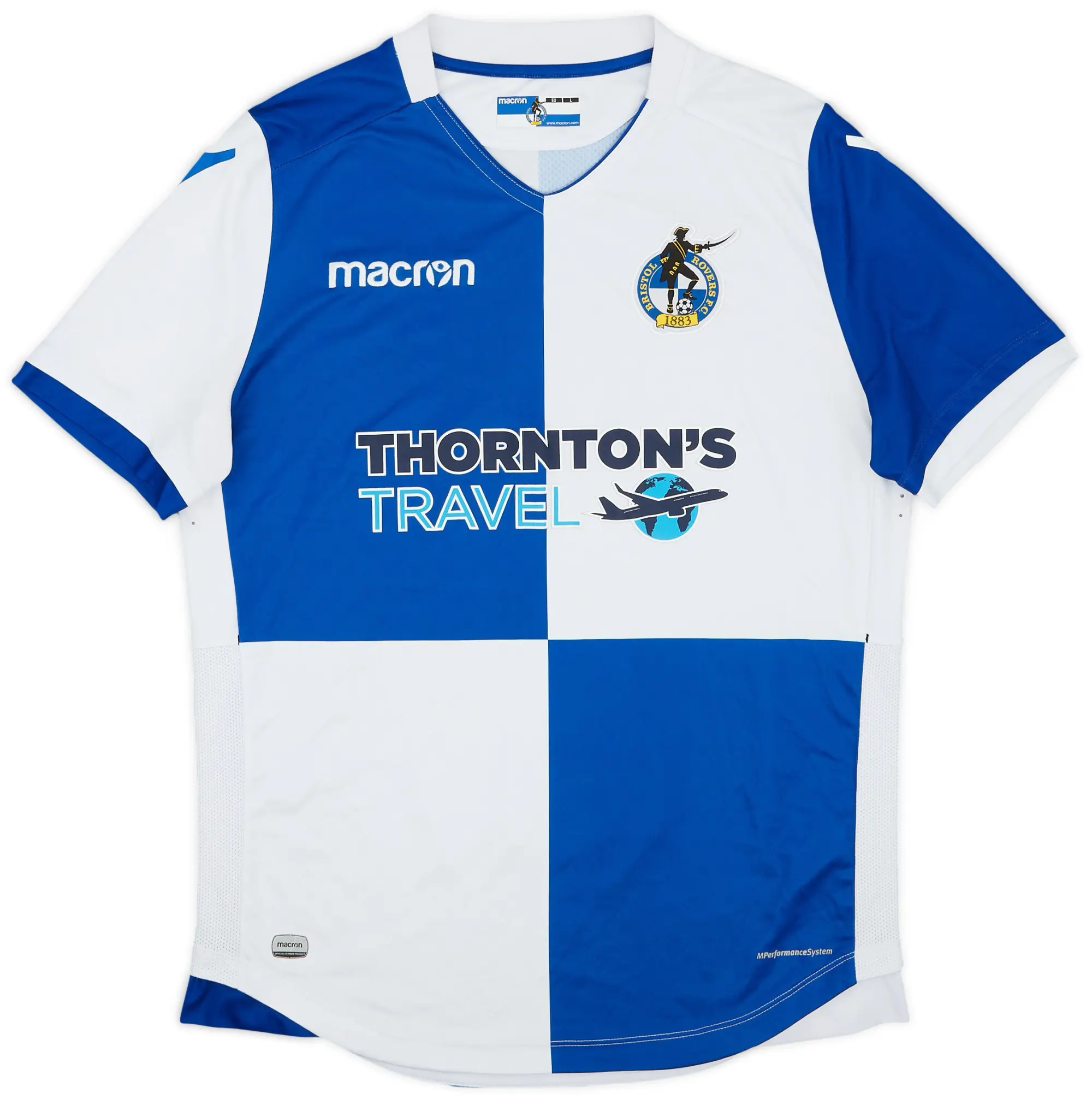 Macron 2017-18 Bristol Rovers Home Shirt - 6/10 - (L)