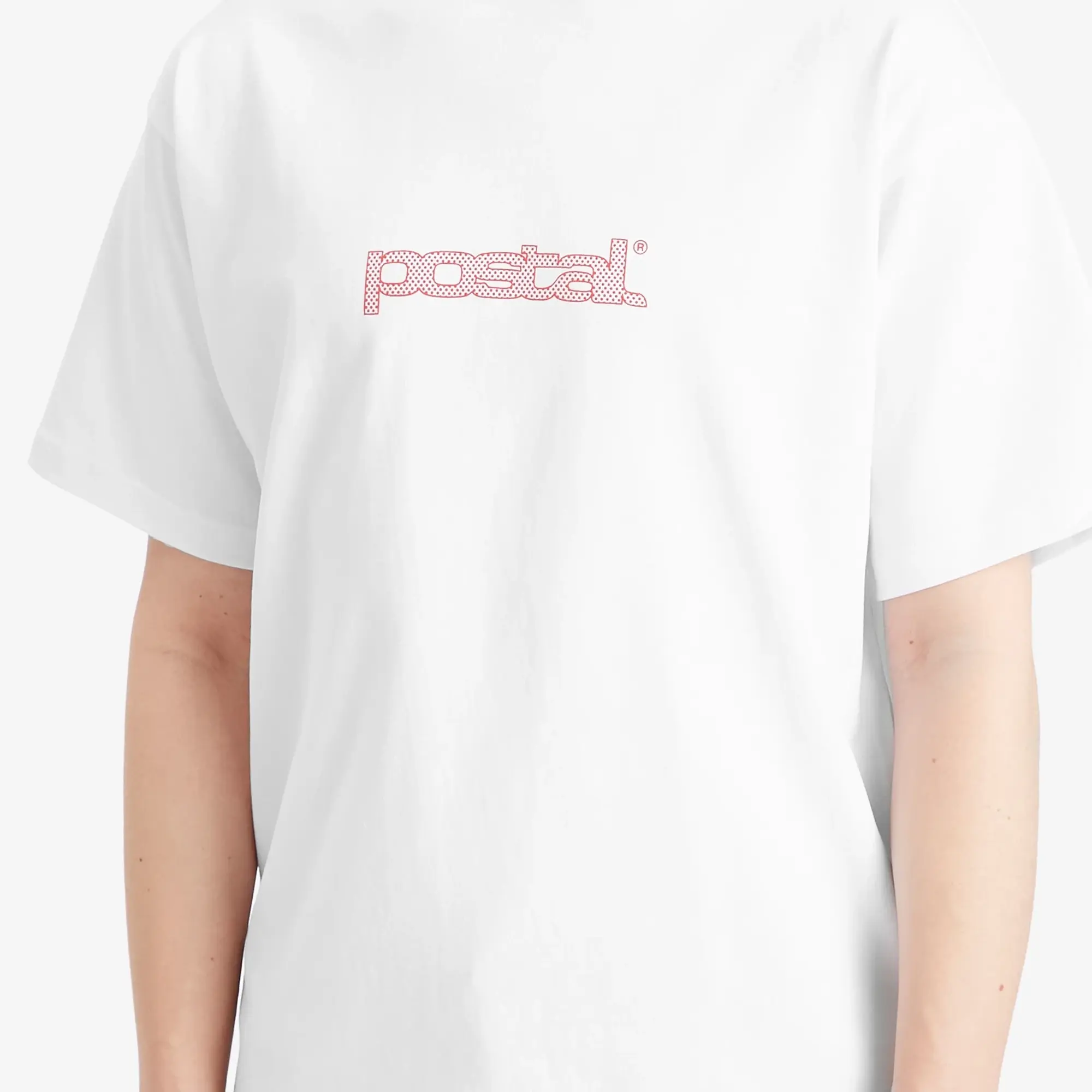 POSTAL Men's Polka Dot logo T-Shirt White