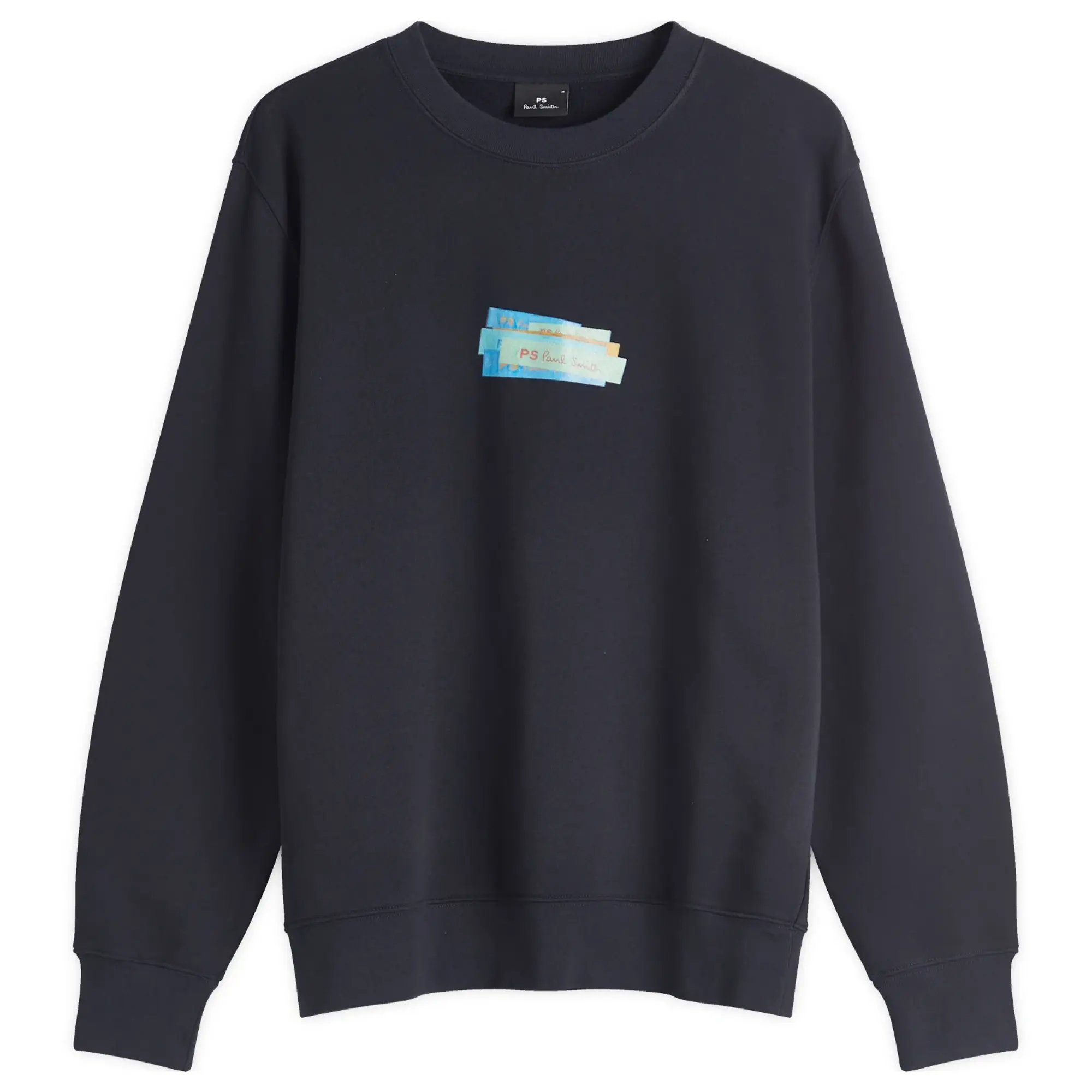 Paul Smith Men's PS Label Print Sweatshirt Blue