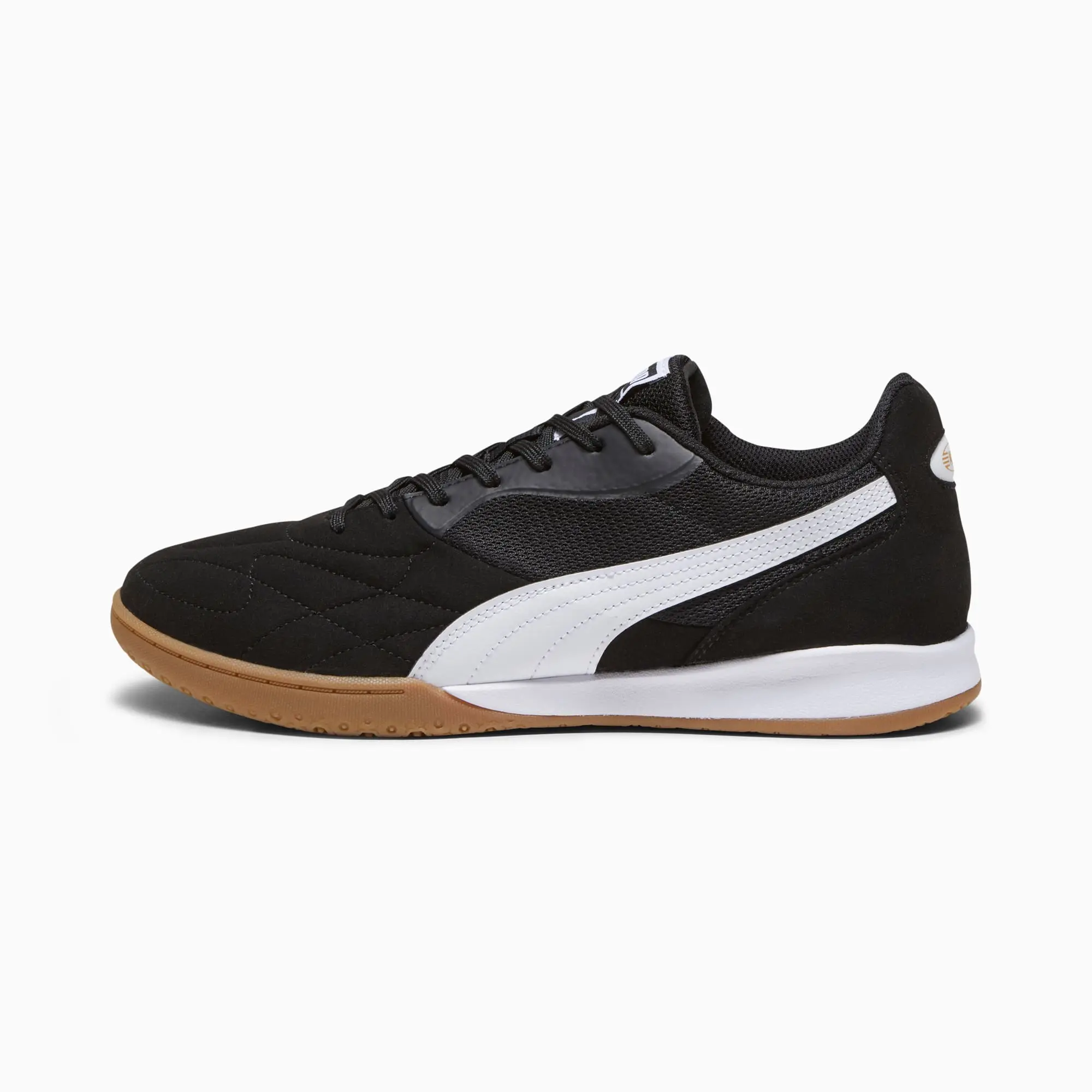PUMA King Top IT Football Boots, Black/White/Gold