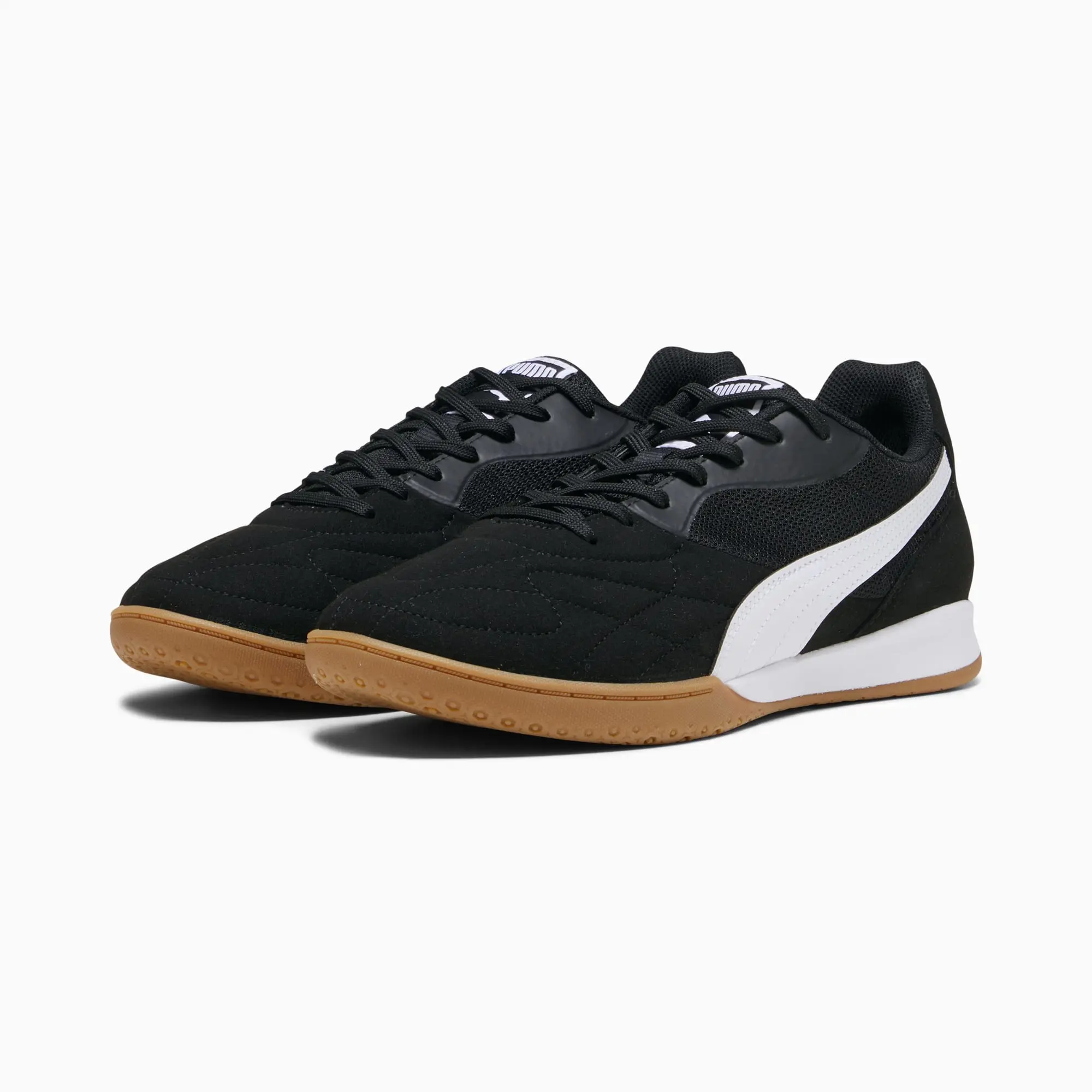 PUMA King Top IT Football Boots, Black/White/Gold