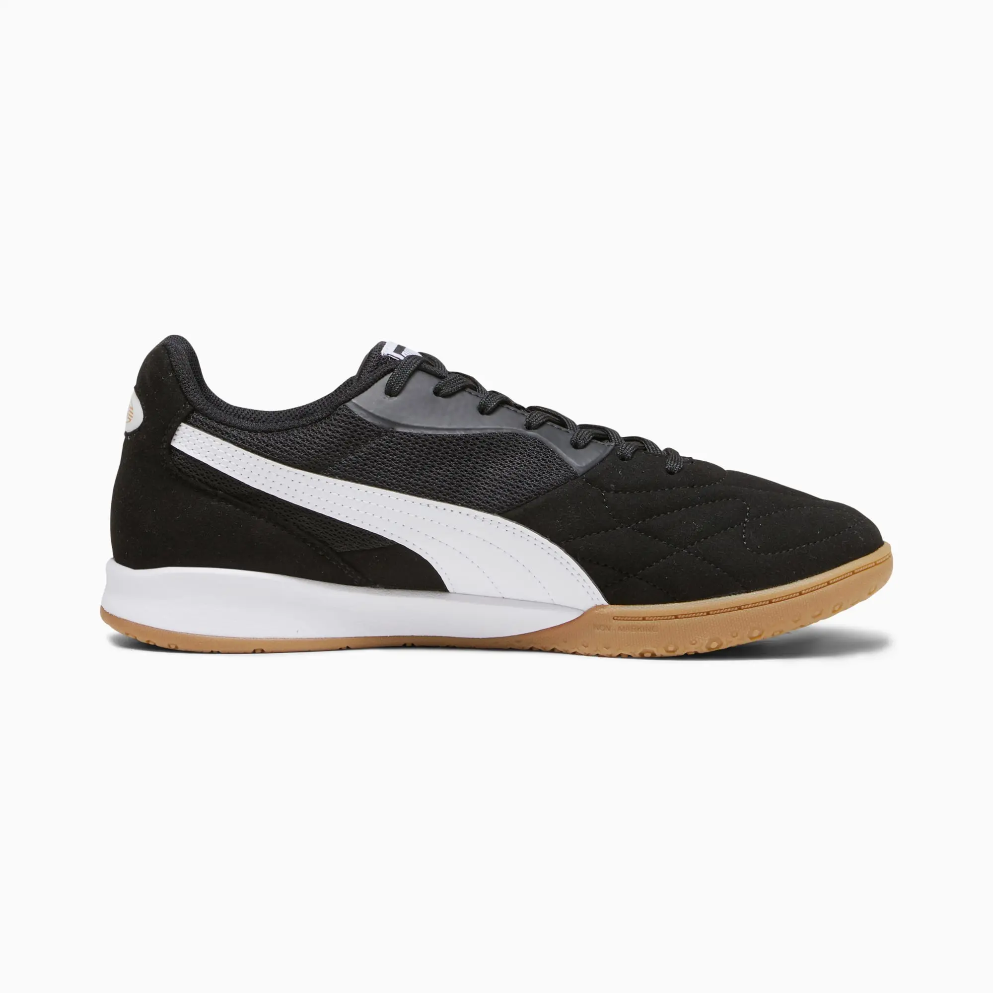 PUMA King Top IT Football Boots, Black/White/Gold