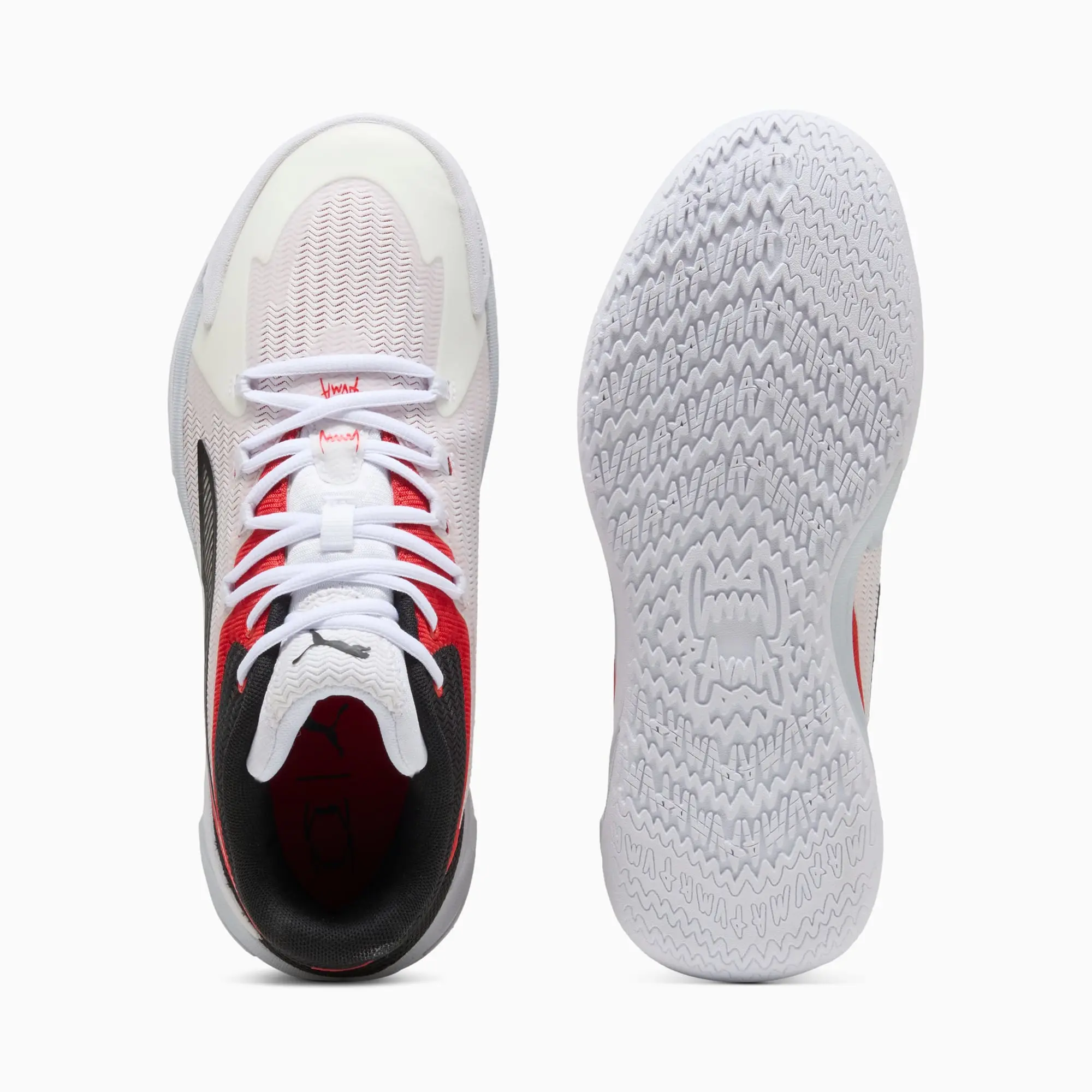 PUMA The Dagger Basketball Shoes Unisex, Red/Black