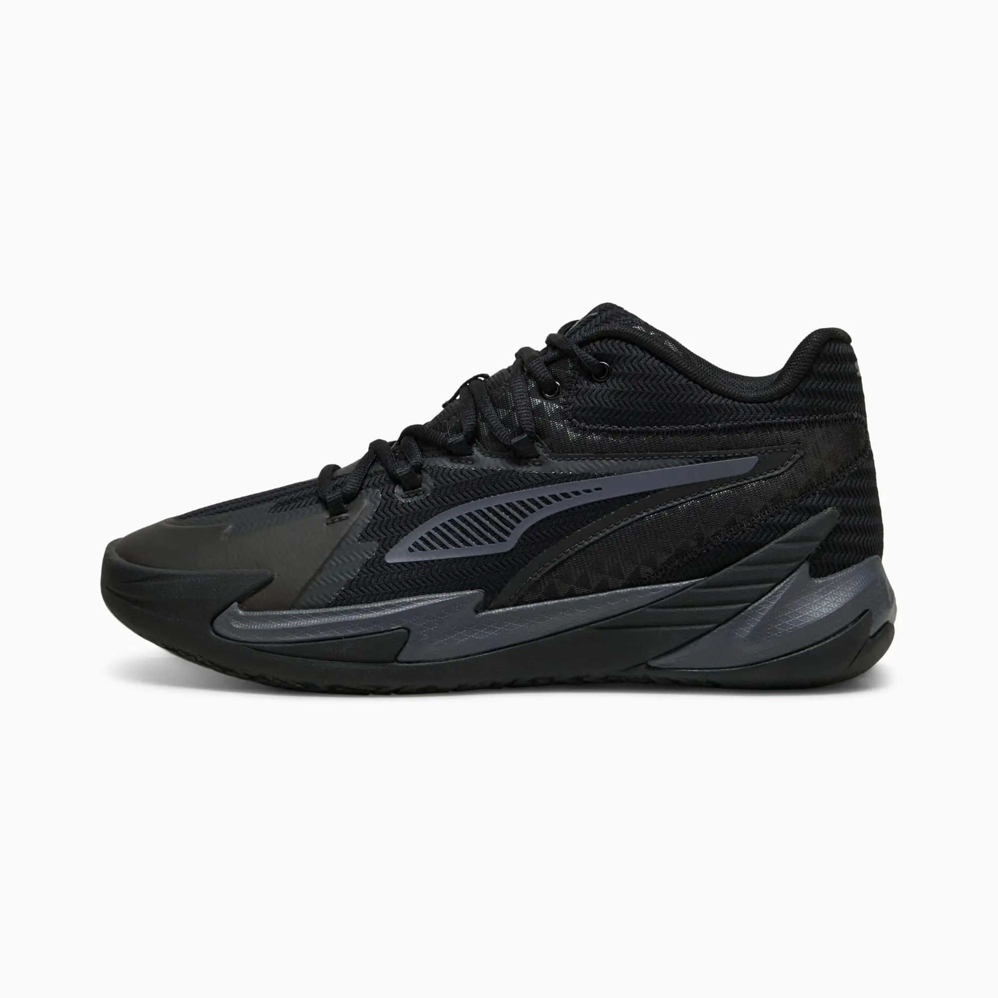 PUMA The Dagger Basketball Shoes Unisex, Black/Galactic Grey