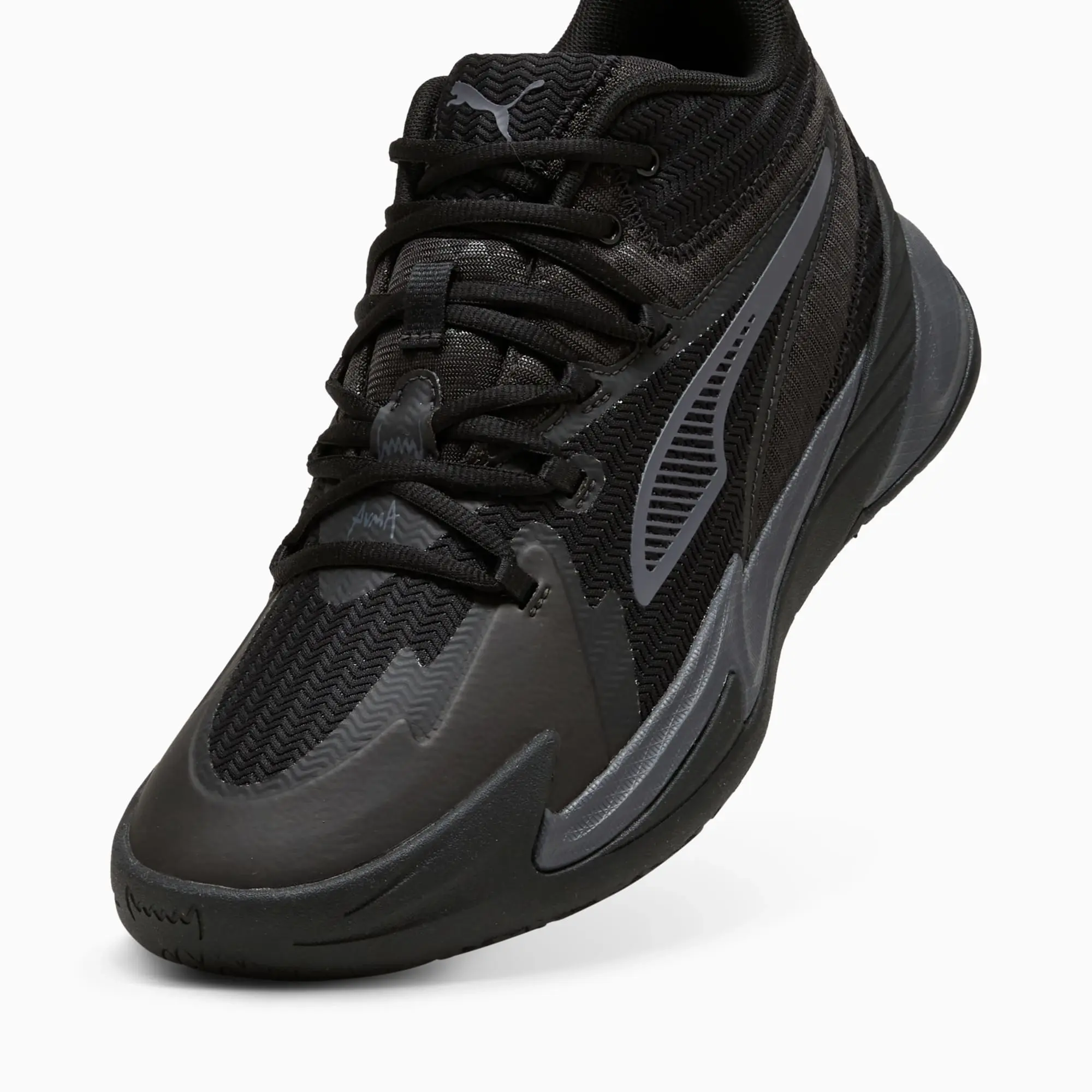 PUMA The Dagger Basketball Shoes Unisex, Black/Galactic Grey