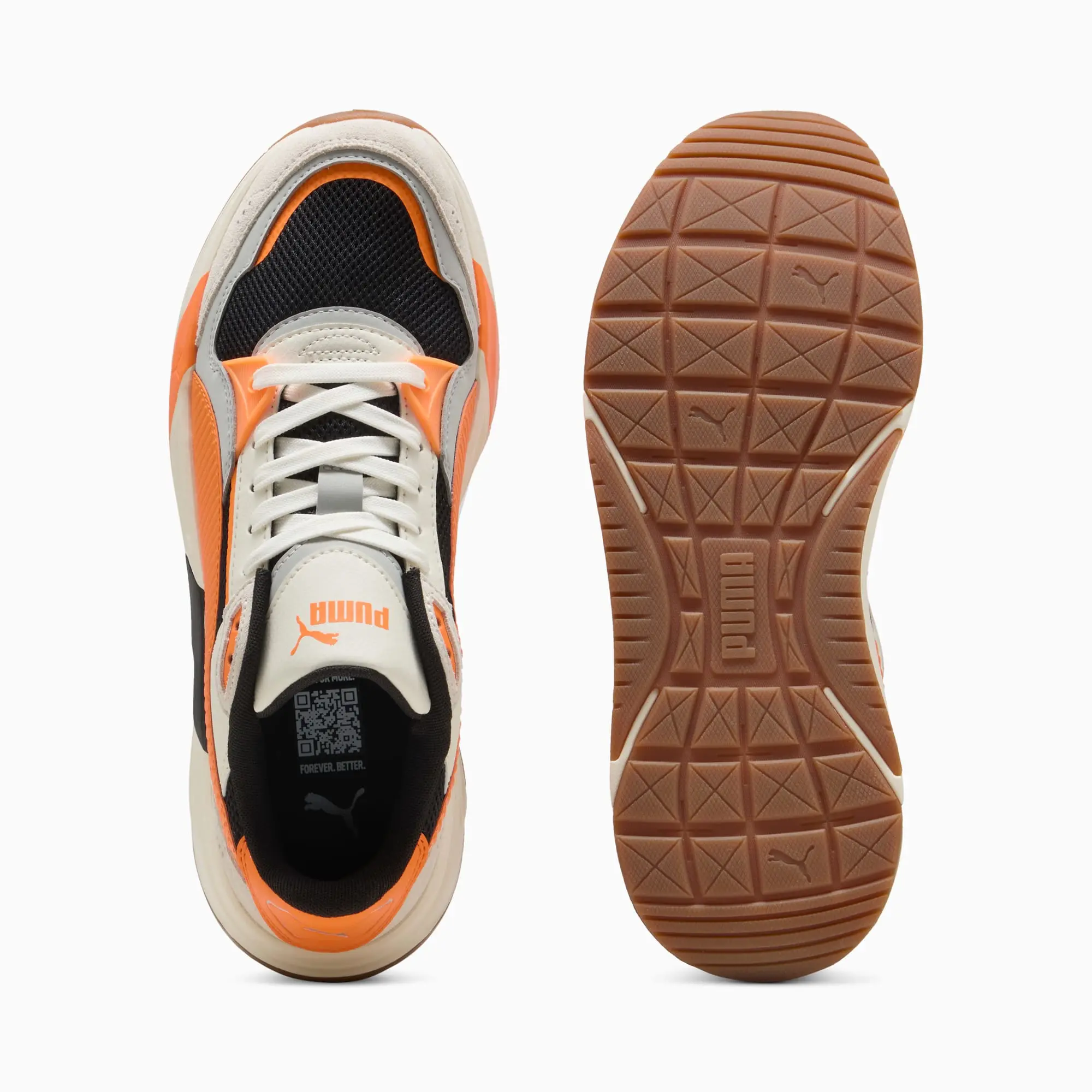 PUMA Trinity 2 Sneakers Unisex, Black/Orange Glo/Warm White