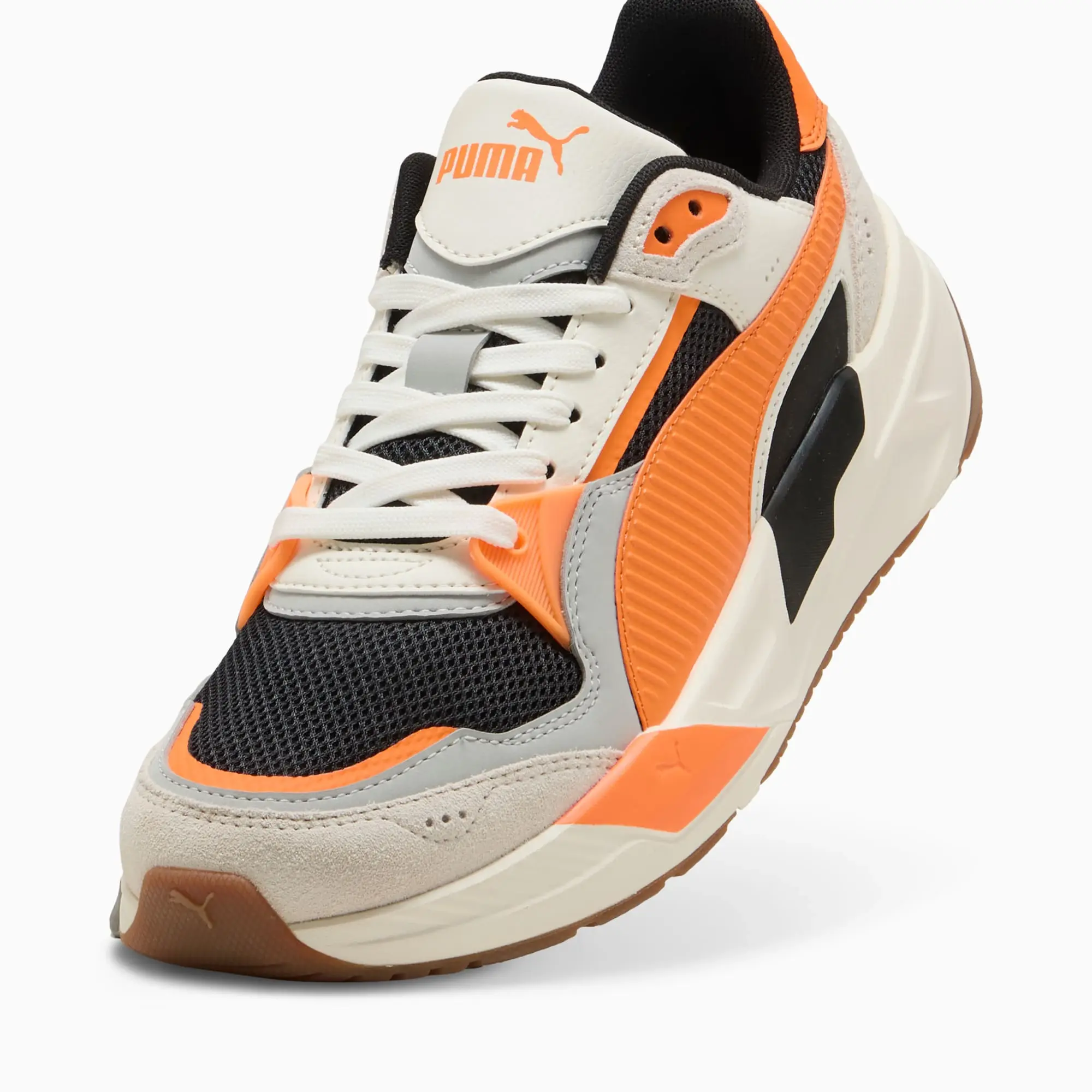 PUMA Trinity 2 Sneakers Unisex, Black/Orange Glo/Warm White