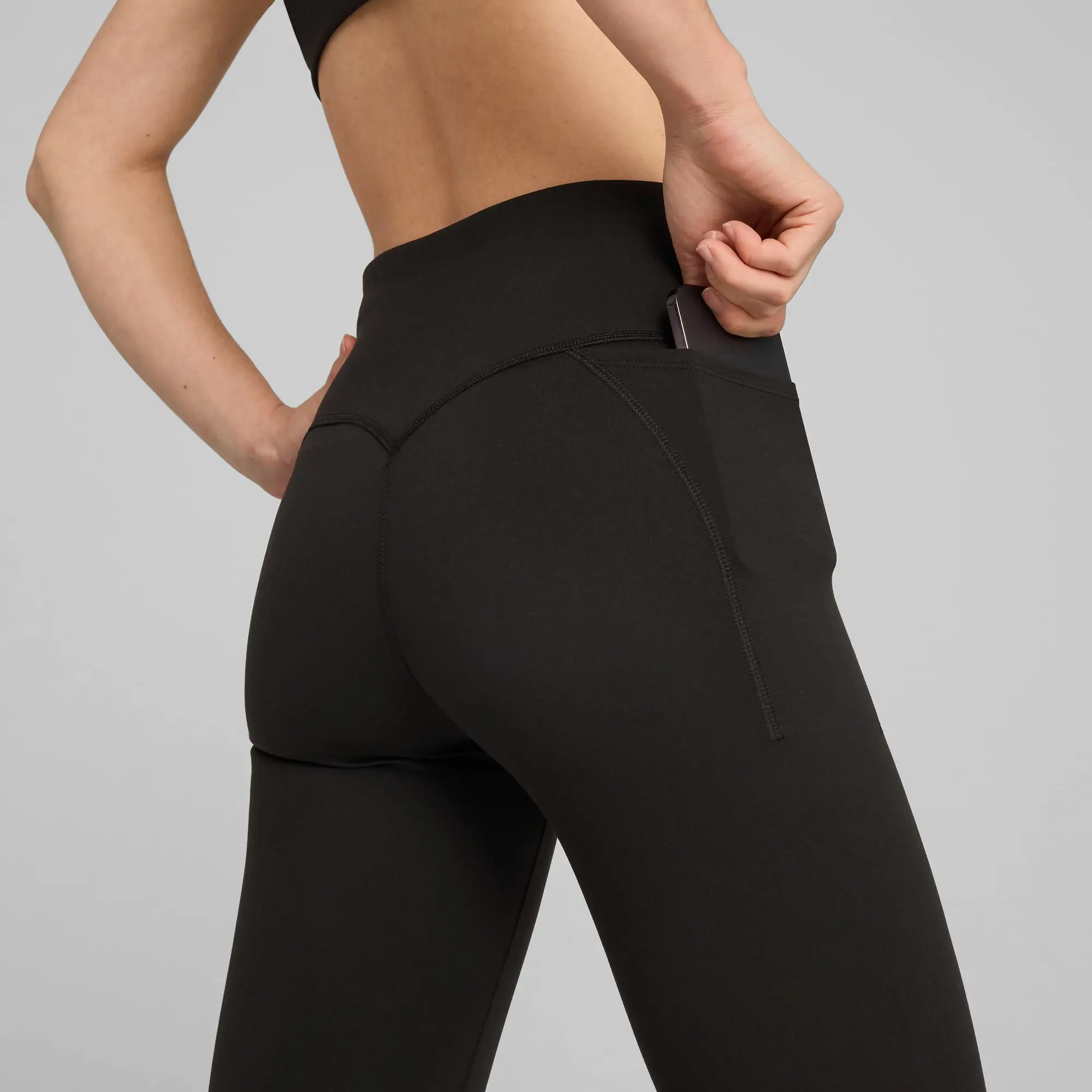 PUMA Cloudspun Soft High-Waist Tights Women, Black/White
