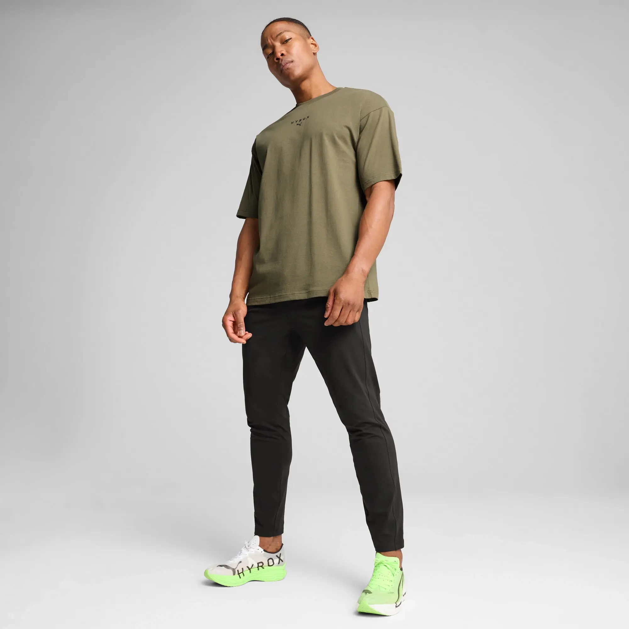 PUMA x HYROX Oversized T-Shirt Men, Loden Green