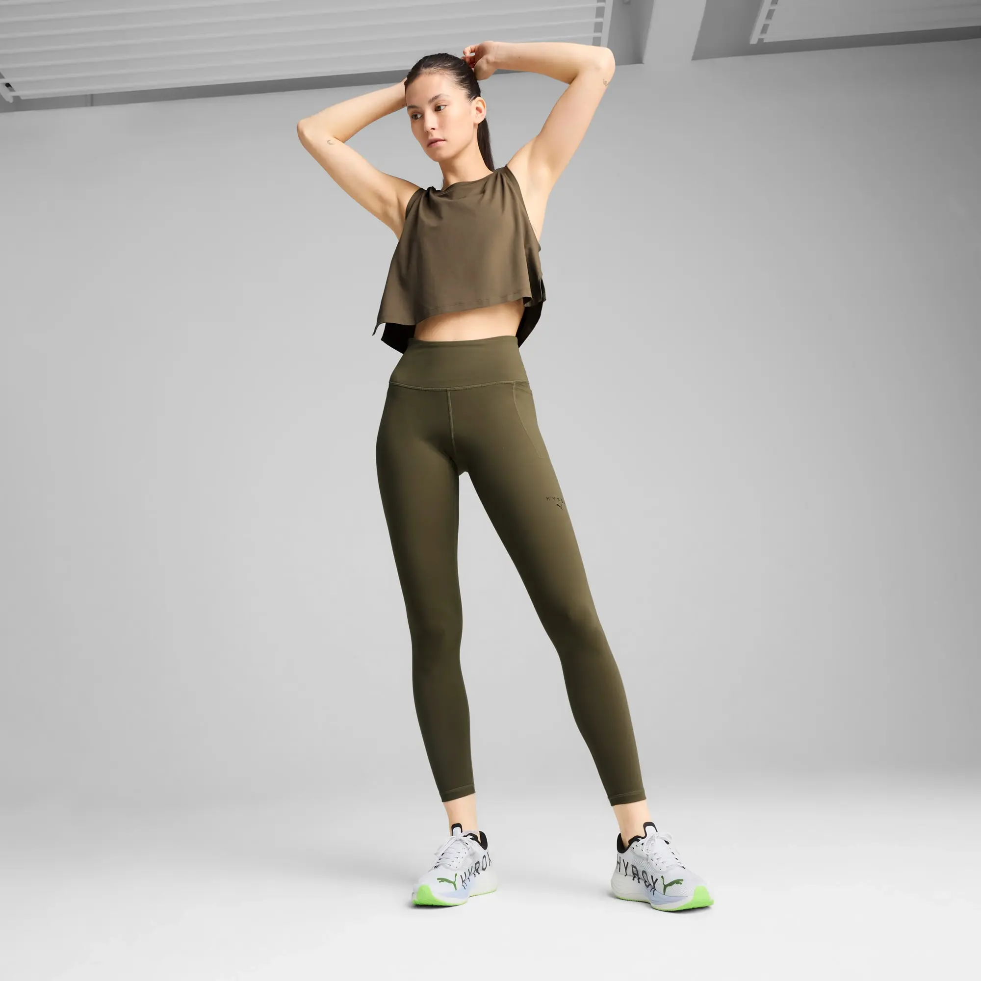 PUMA x HYROX Cloudspun Full Tights Women, Loden Green