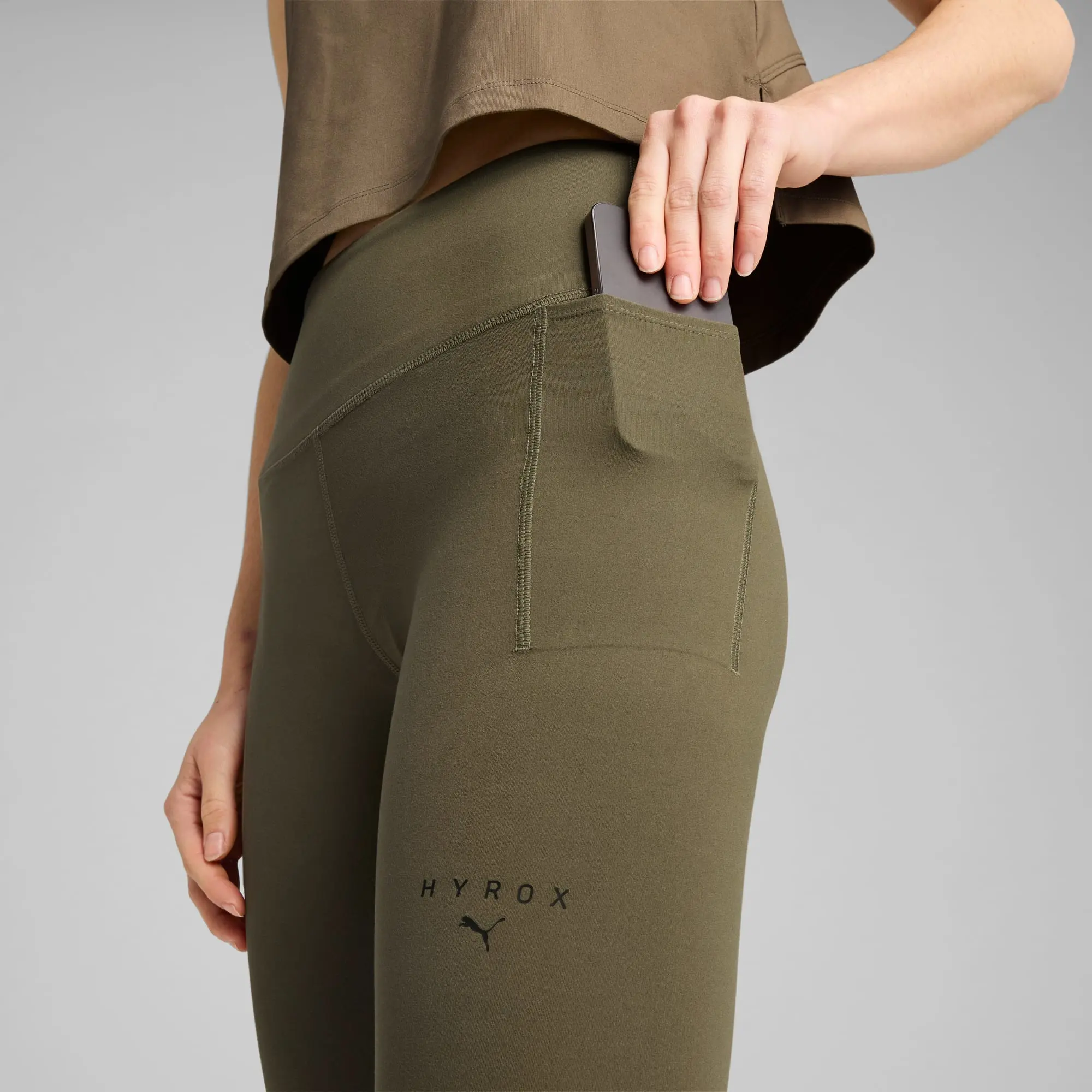 PUMA x HYROX Cloudspun Full Tights Women, Loden Green