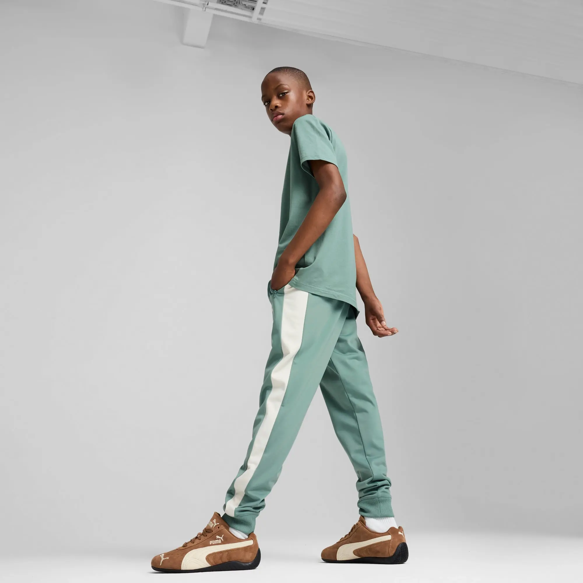 PUMA T7 Always On Track Pants Youth, Green Moon