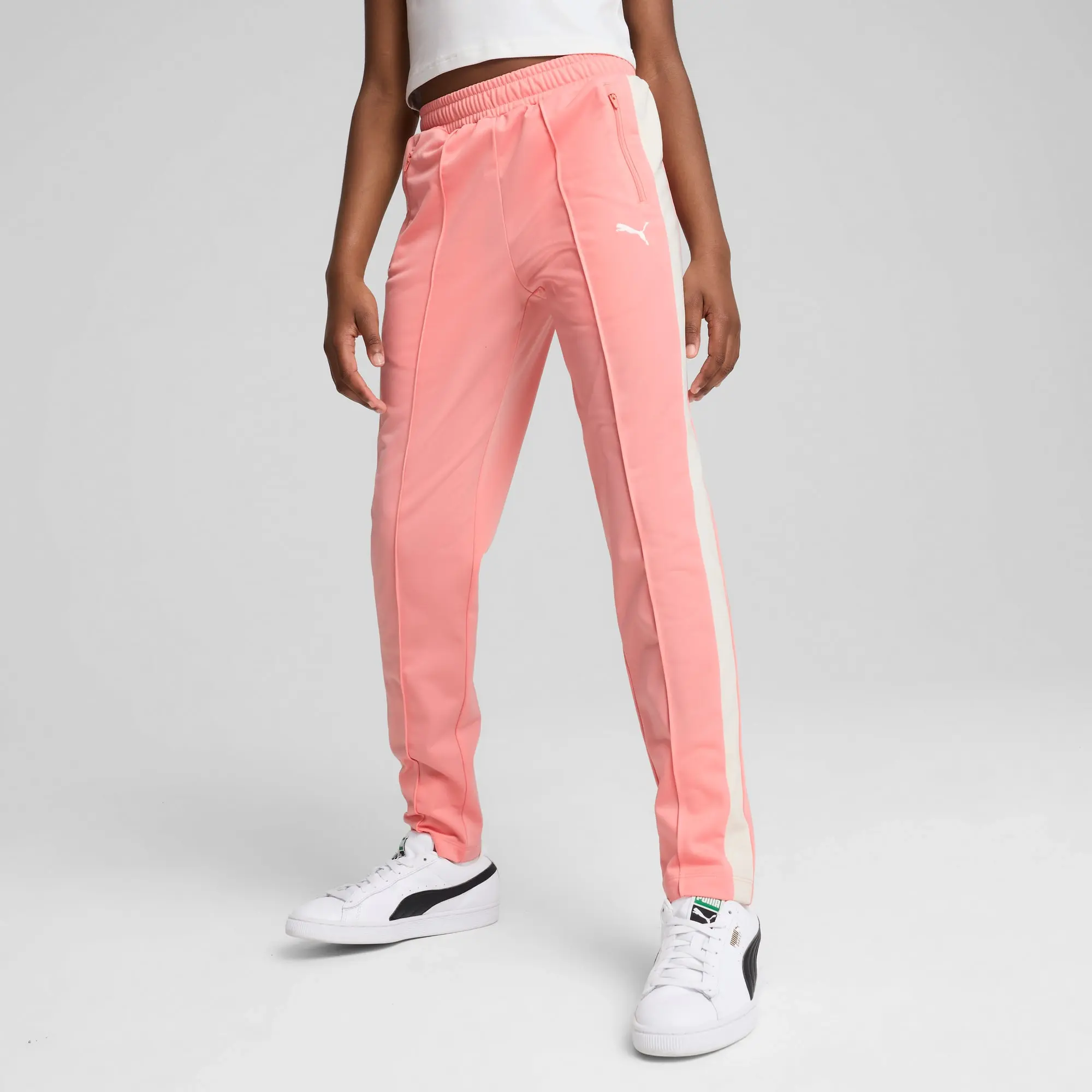 PUMA T7 Always On Slim Track Pants Youth, Pink Fruit