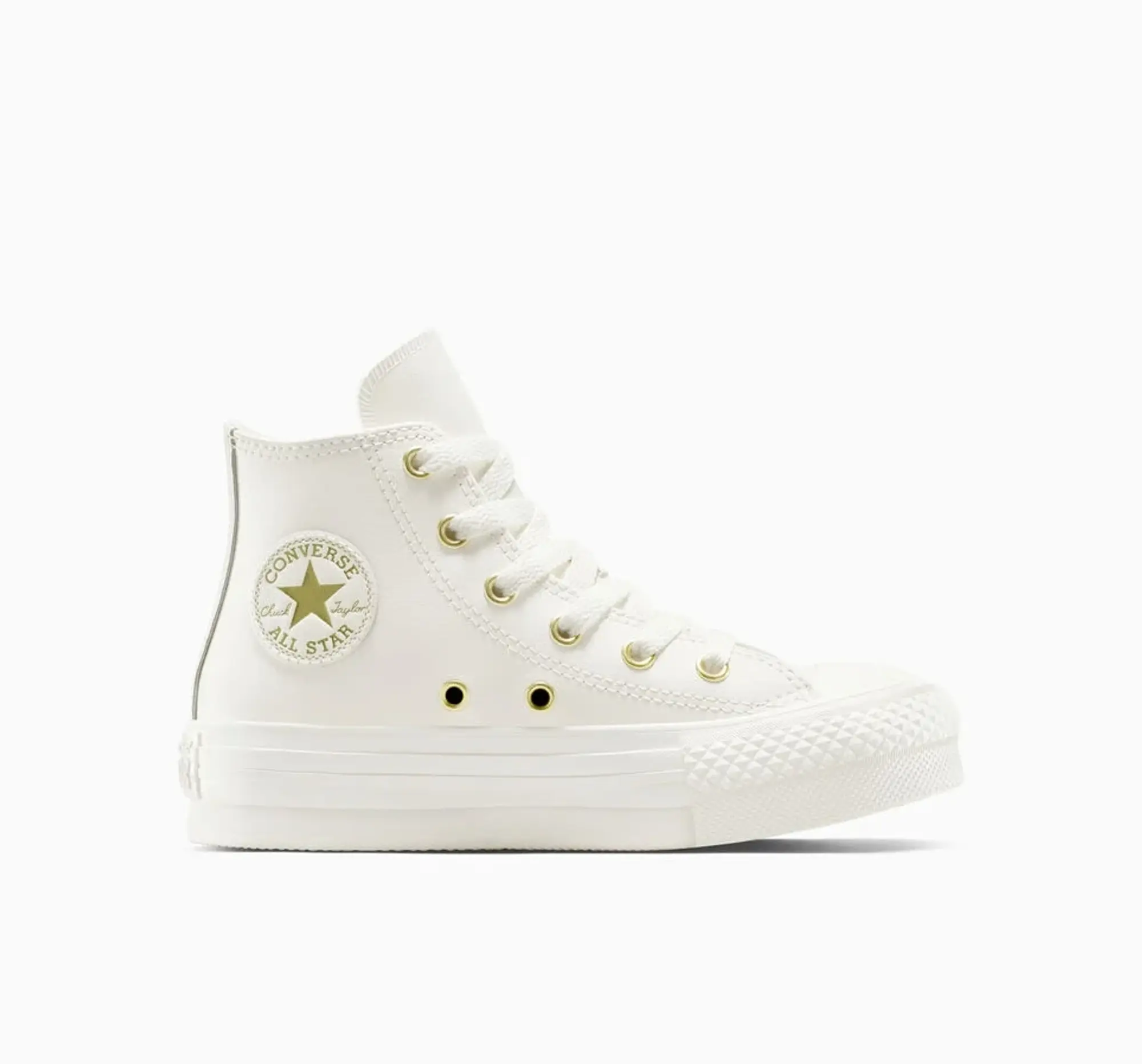 Converse Chuck Taylor All Star EVA Lift Leather + Gold - Beige