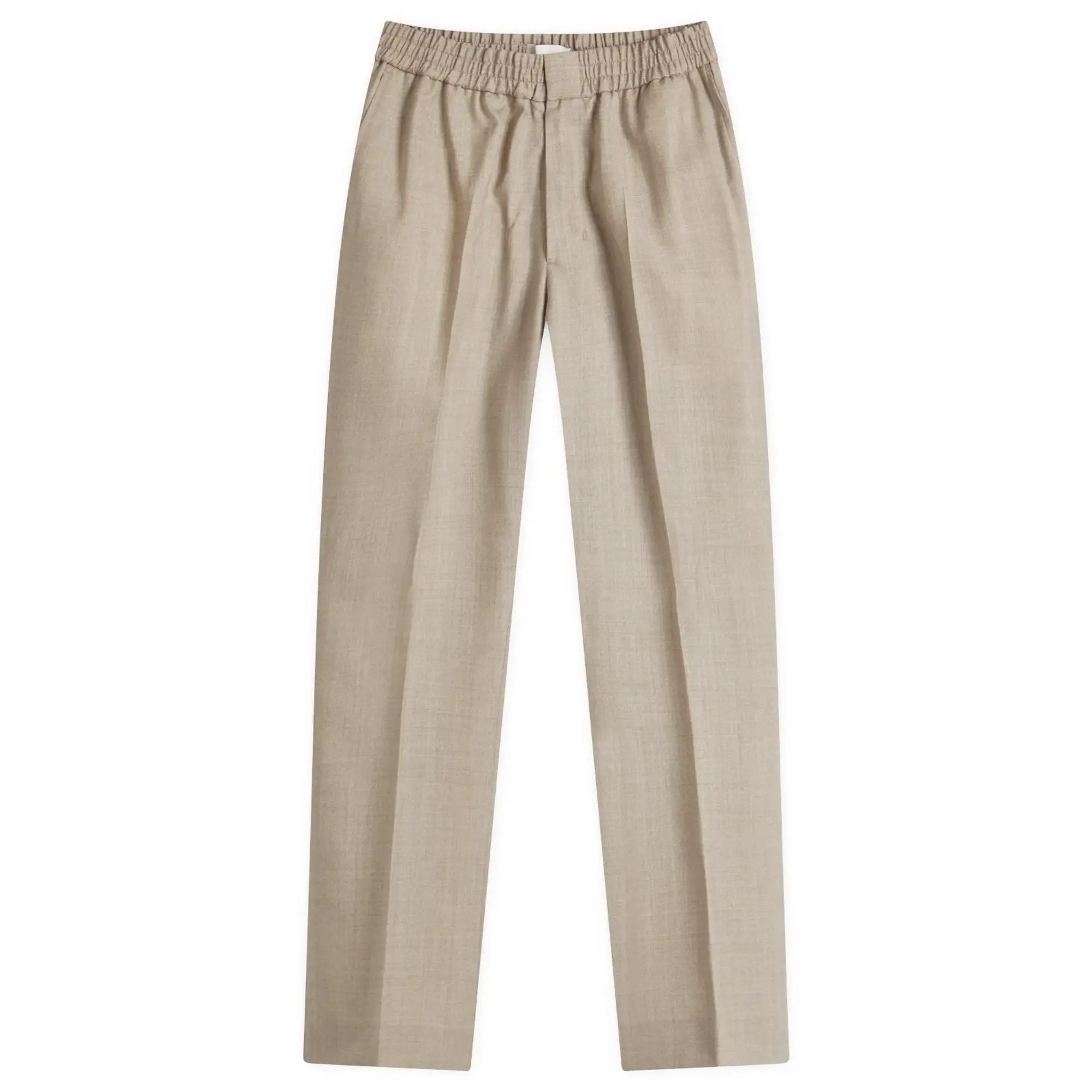 AMI Paris Men's Elasticated Waist Wool Trousers Ash