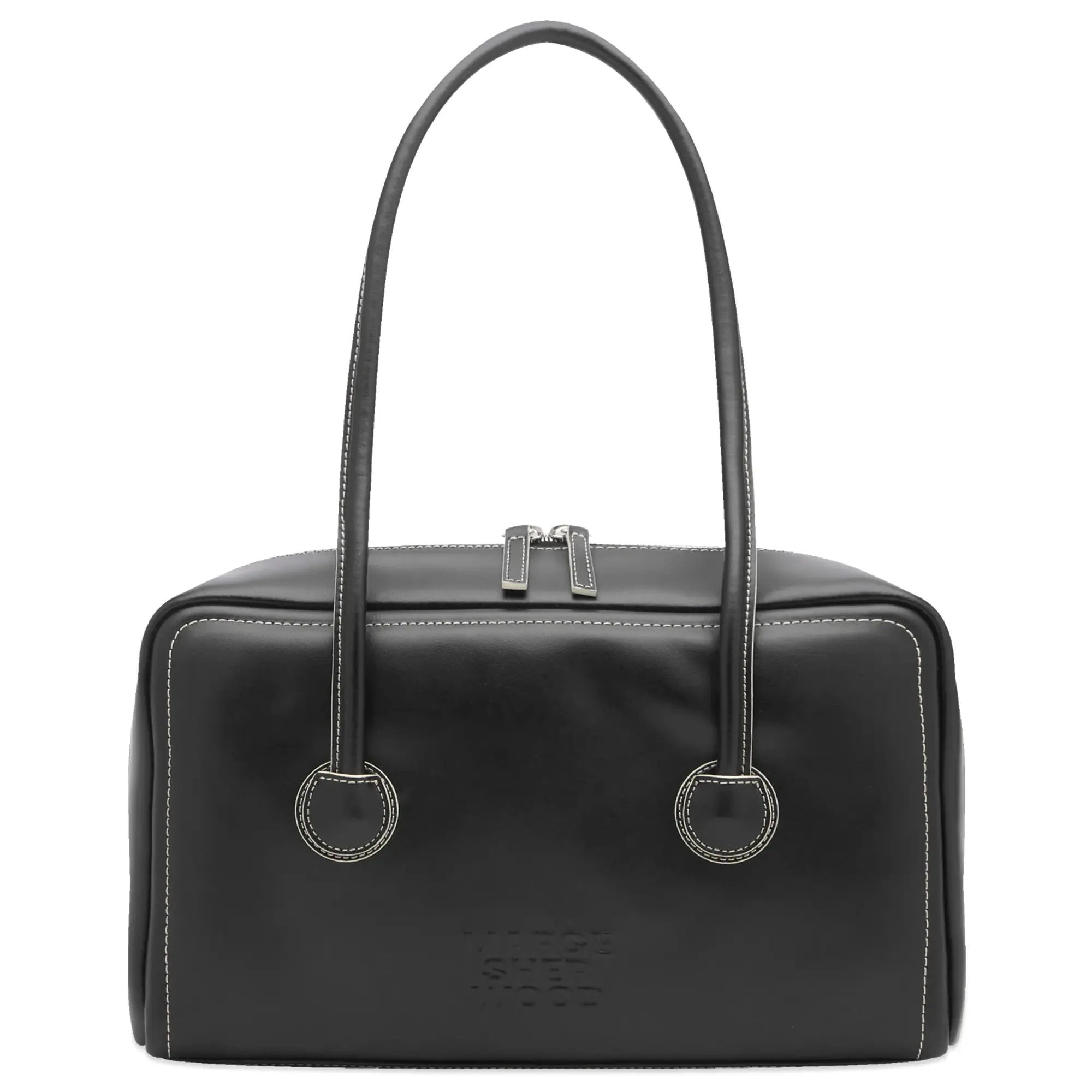 MARGE SHERWOOD Women's Soft Boston Shoulder Bag Black Plain