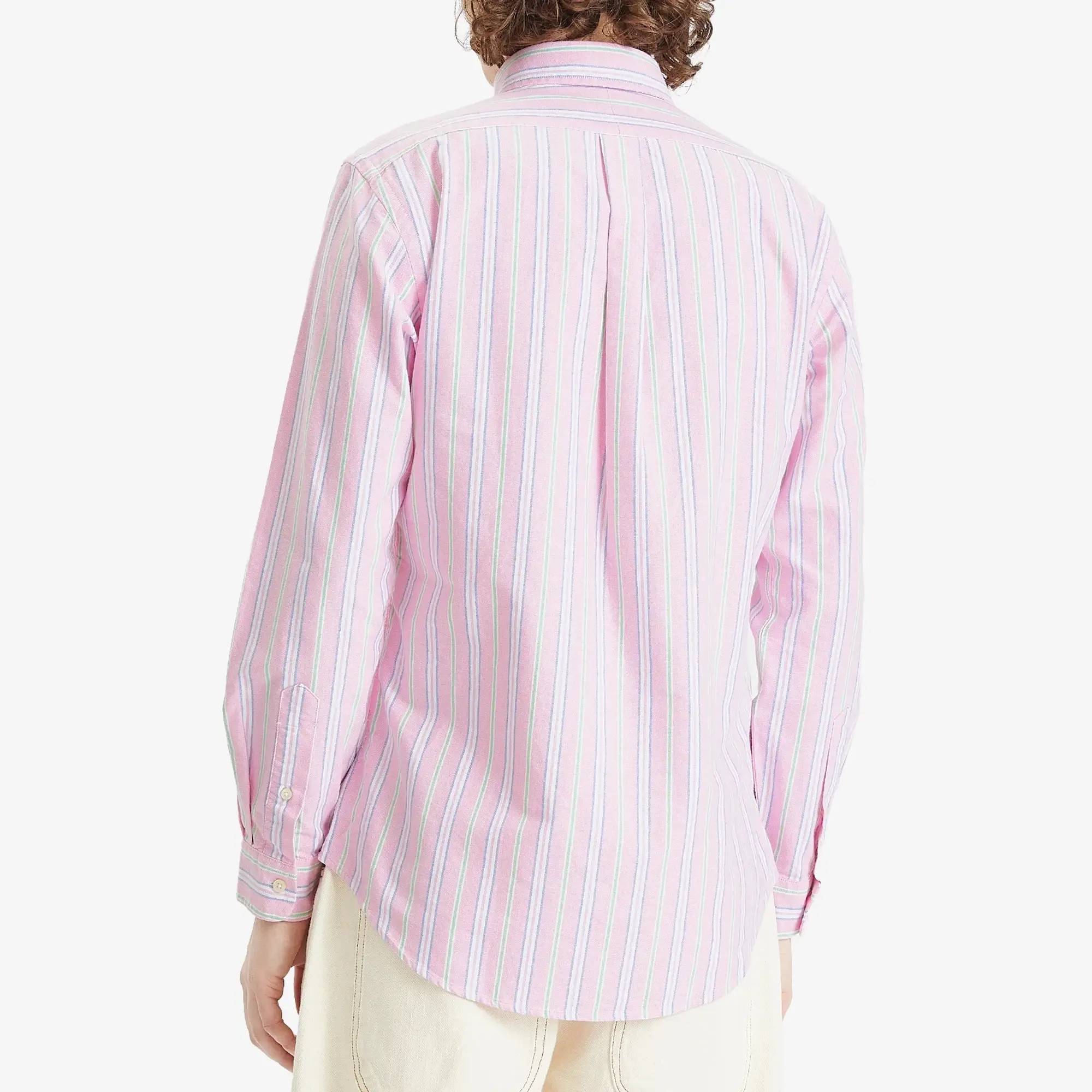 Polo Ralph Lauren Men's Custom Fit Oxford Shirt Pink/White Multi